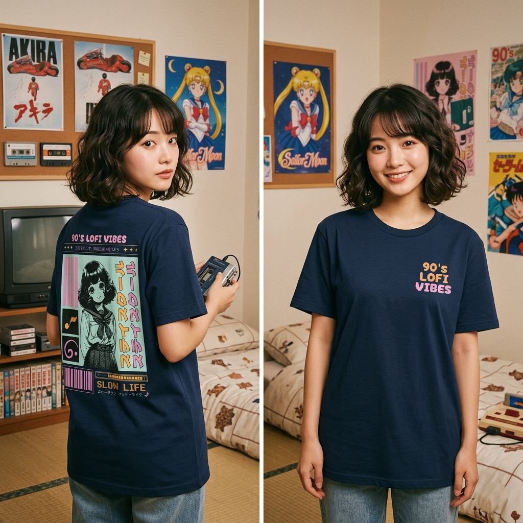 90's LoFi Vibes / Slow Life Graphic T-Shirt | Nostalgia Node