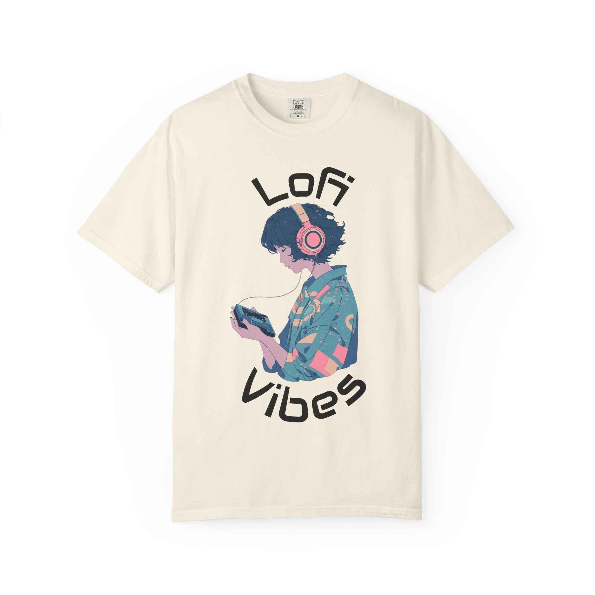 90's LoFi Vibes T-Shirt, Retro Anime Girl/Boy with Headphones
