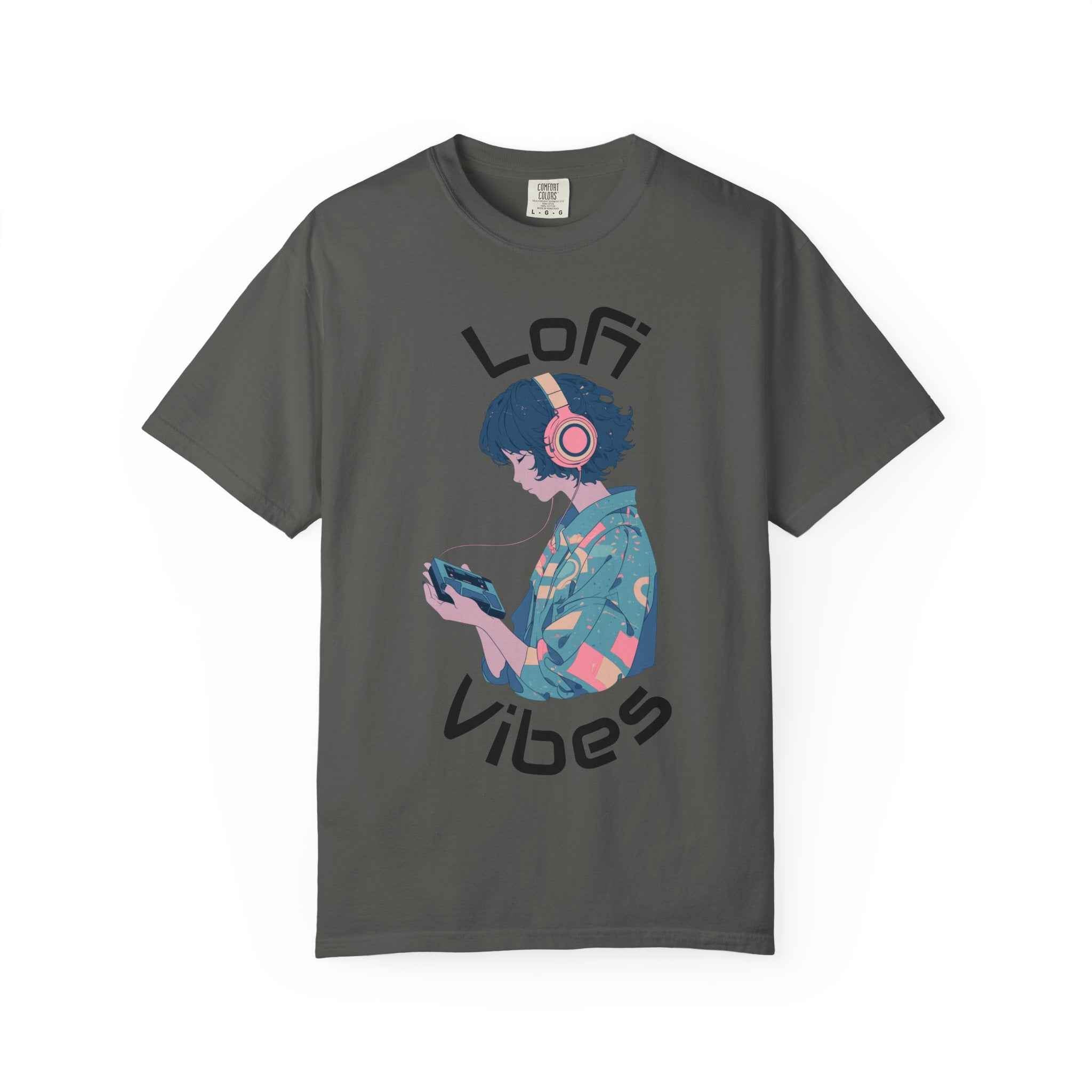 90's LoFi Vibes T-Shirt, Retro Anime Girl/Boy with Headphones