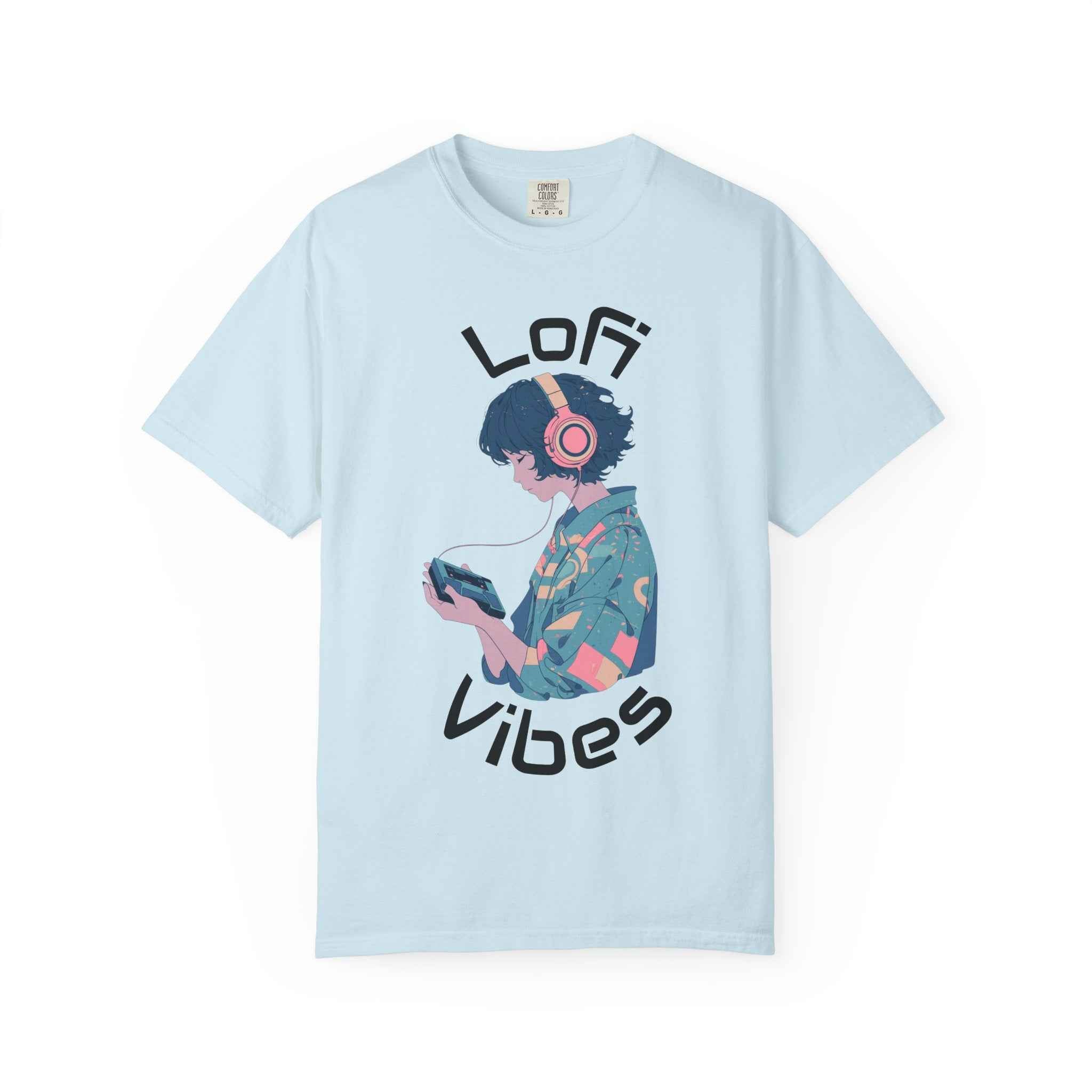 90's LoFi Vibes T-Shirt, Retro Anime Girl/Boy with Headphones