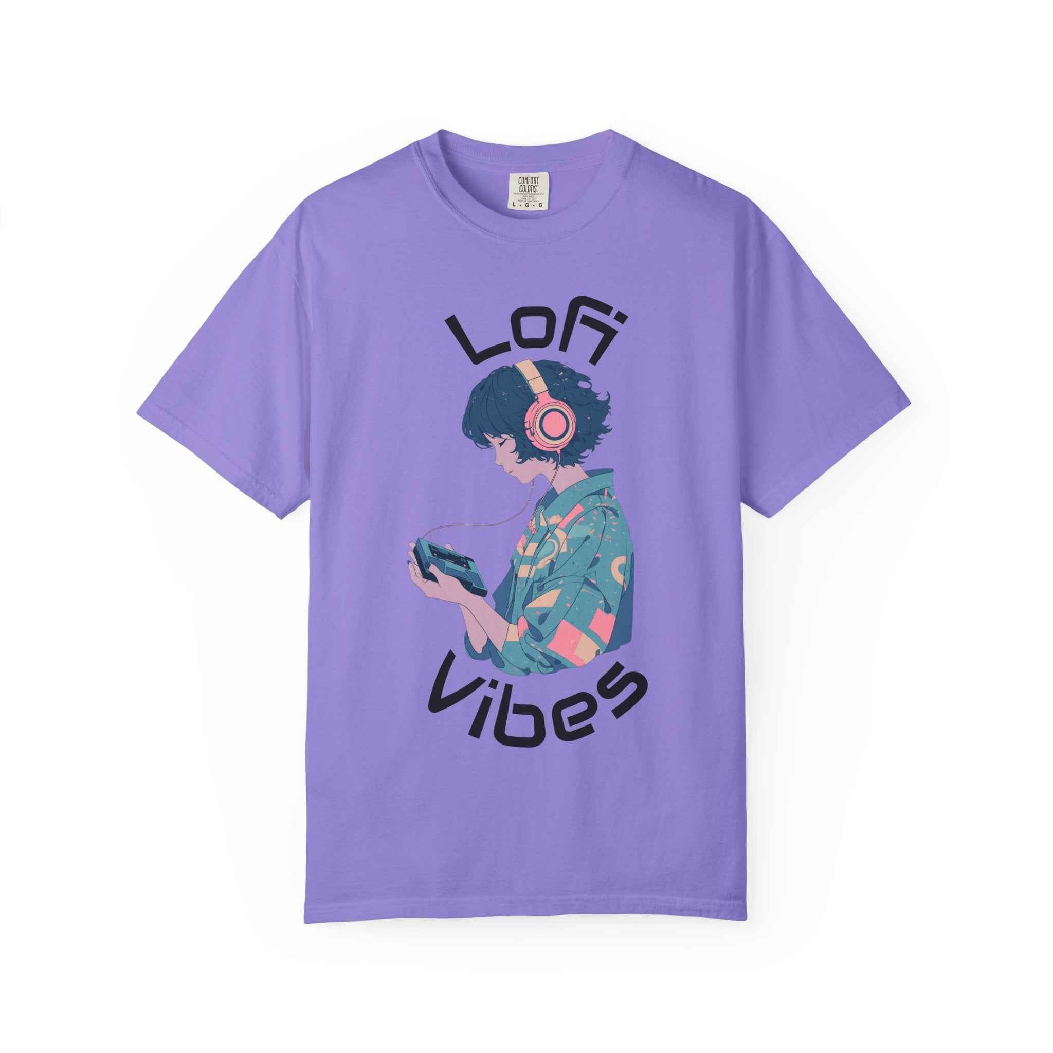 90's LoFi Vibes T-Shirt, Retro Anime Girl/Boy with Headphones