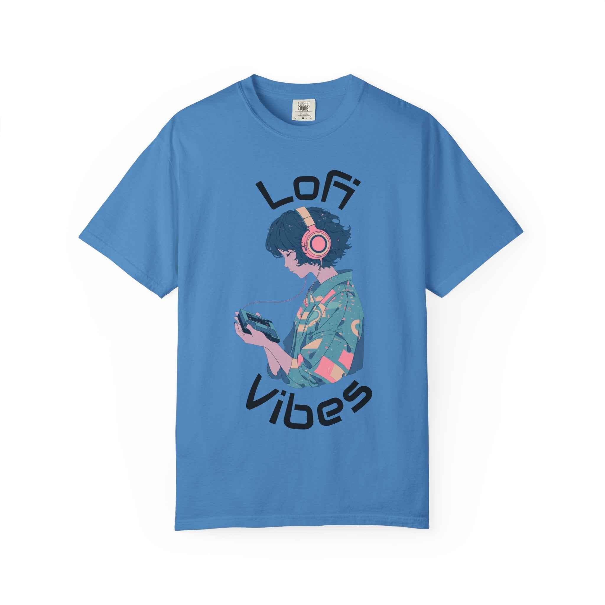 90's LoFi Vibes T-Shirt, Retro Anime Girl/Boy with Headphones