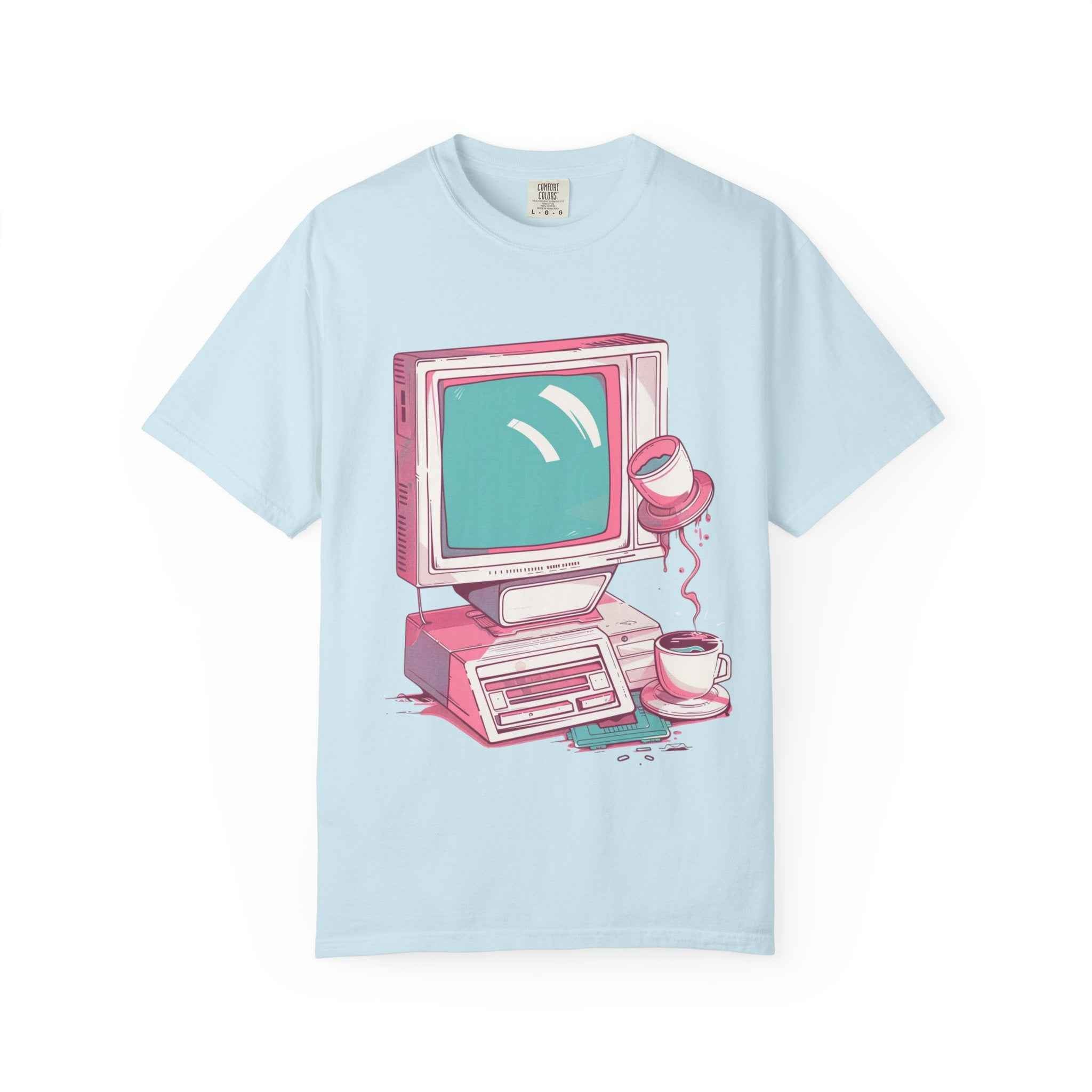 90's Lofi Retro Computer, Vintage PC & Coffee Graphic T-Shirt