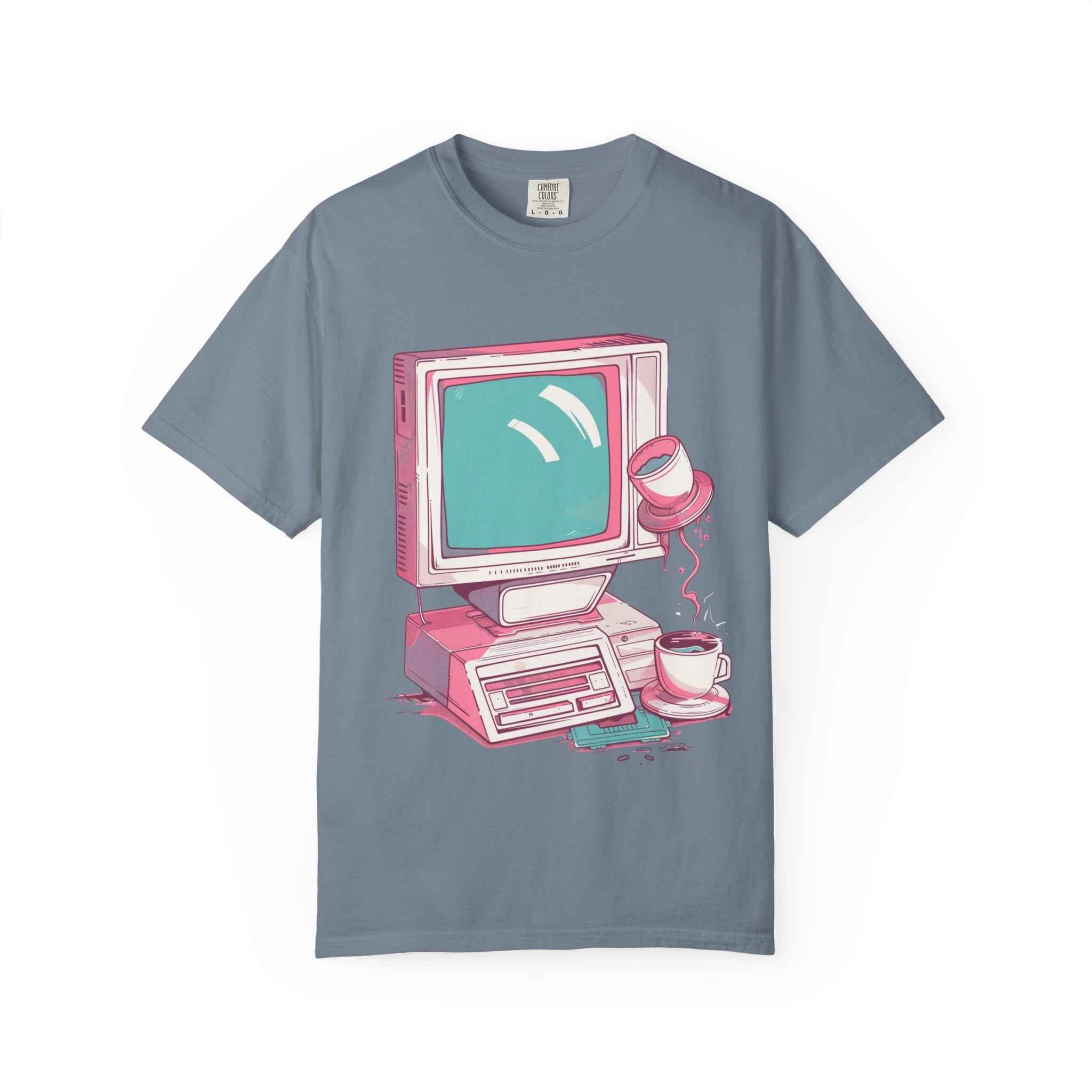 90's Lofi Retro Computer, Vintage PC & Coffee Graphic T-Shirt