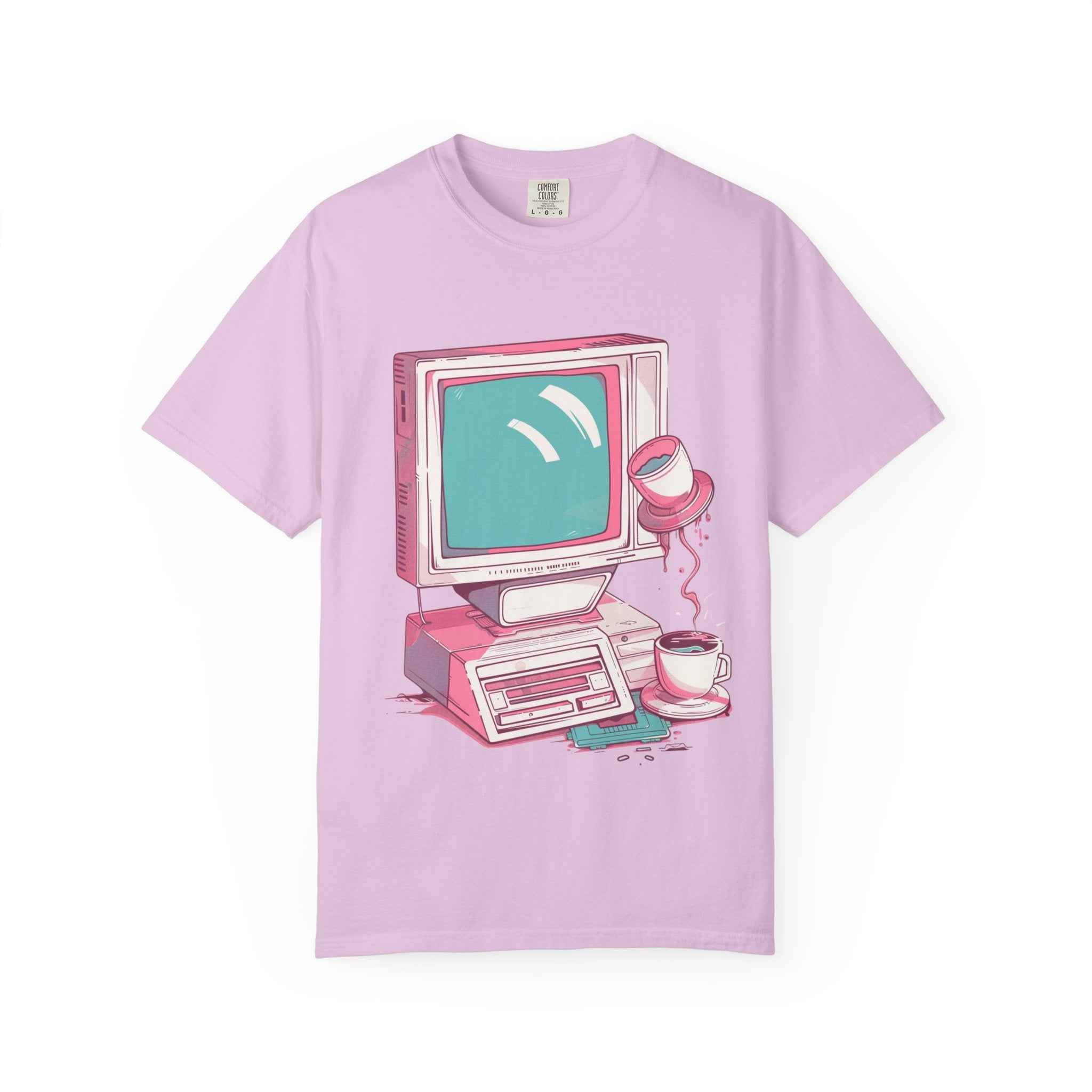 90's Lofi Retro Computer, Vintage PC & Coffee Graphic T-Shirt