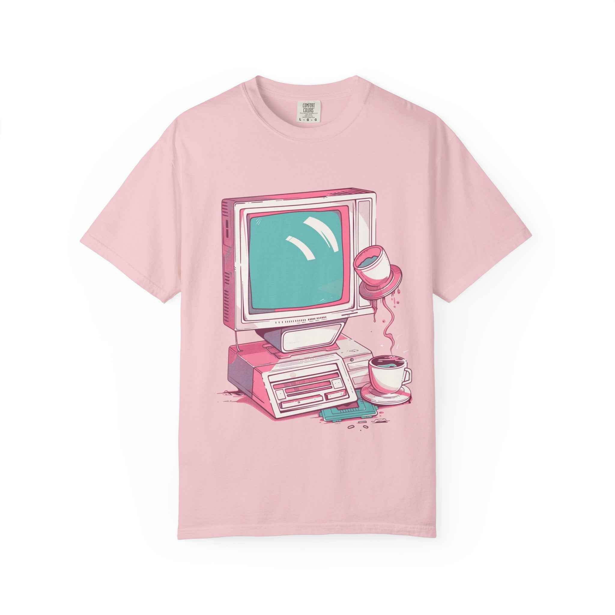 90's Lofi Retro Computer, Vintage PC & Coffee Graphic T-Shirt