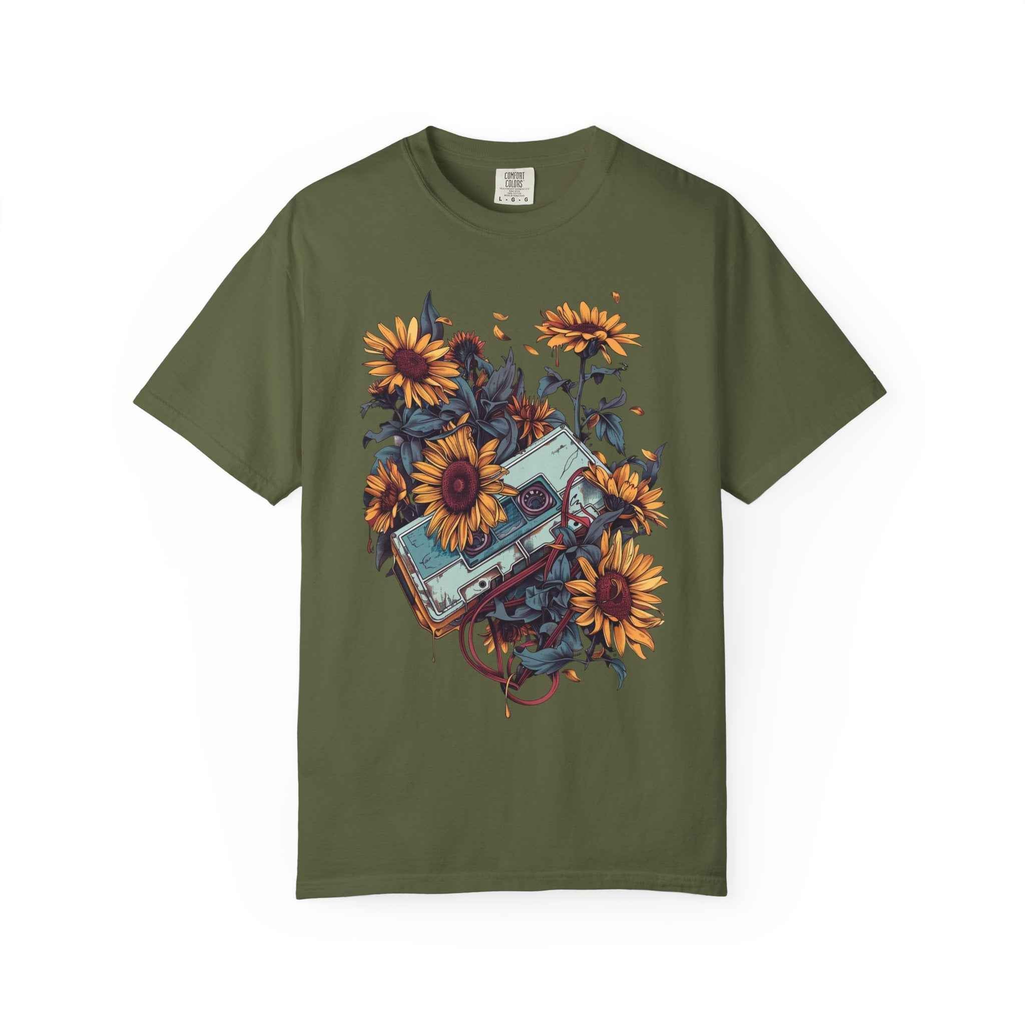 90's Lofi Sunflower Cassette T-Shirt