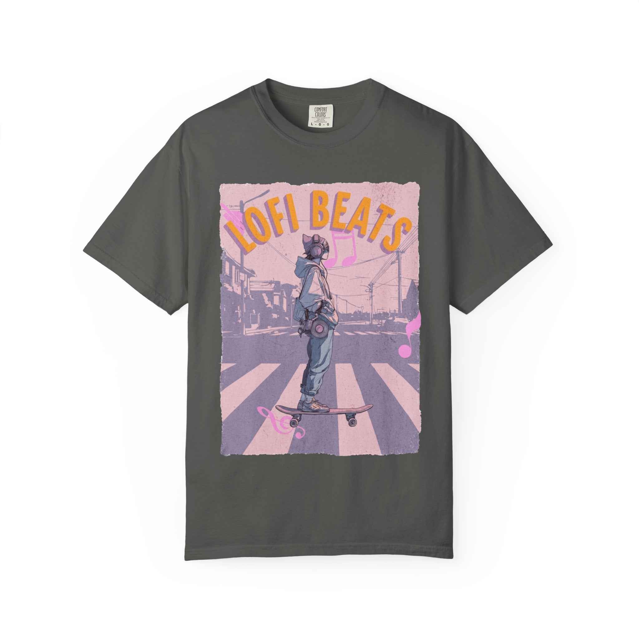 90s Lofi Beats Skateboard Girl T‑Shirt