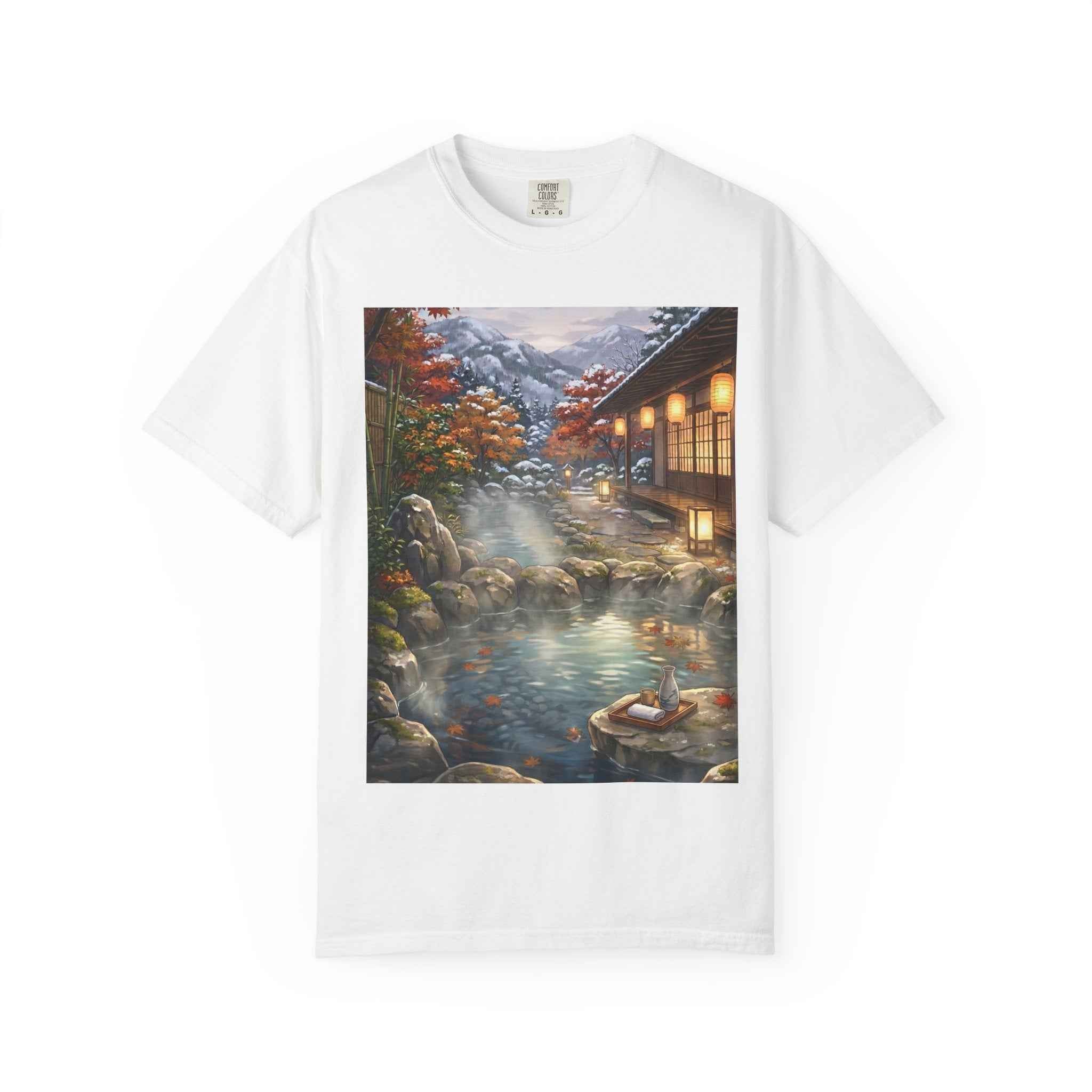 Anime Lofi Onsen Nightfall T-Shirt