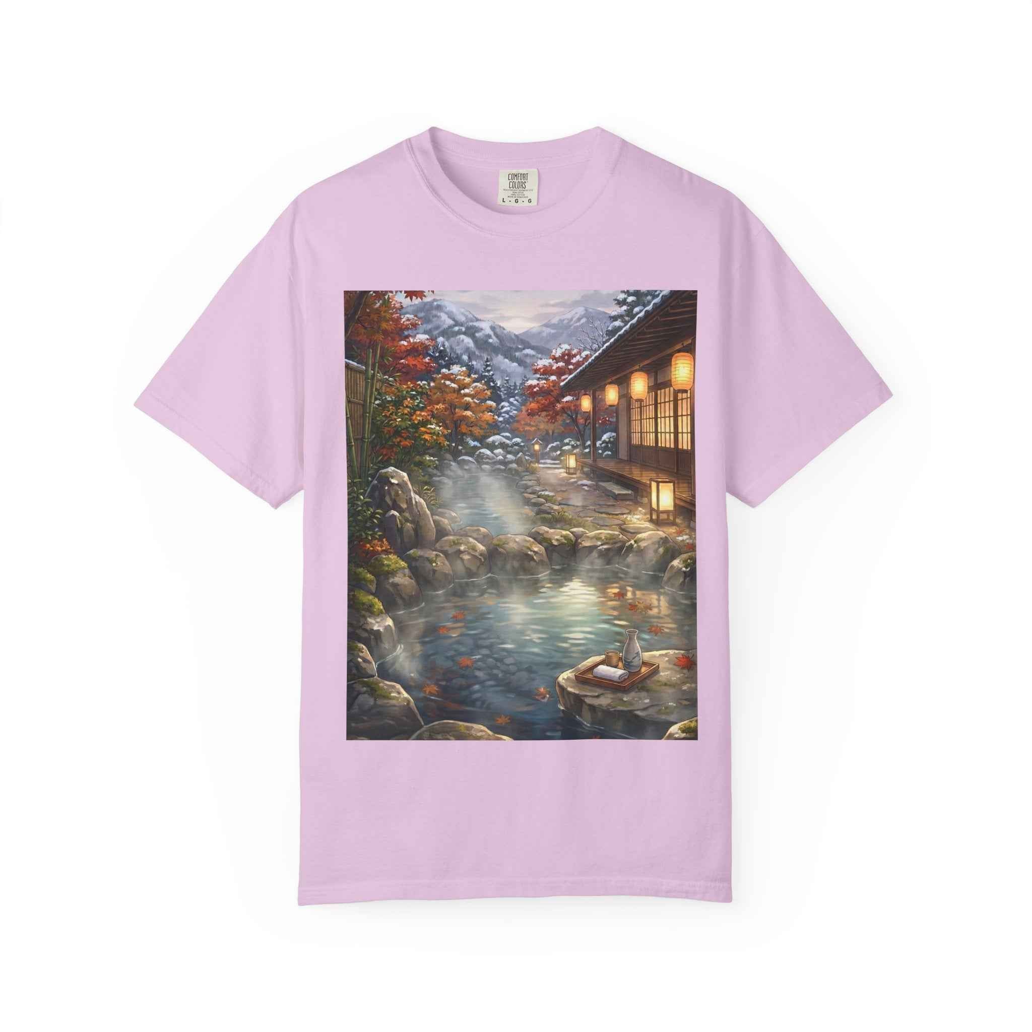 Anime Lofi Onsen Nightfall T-Shirt