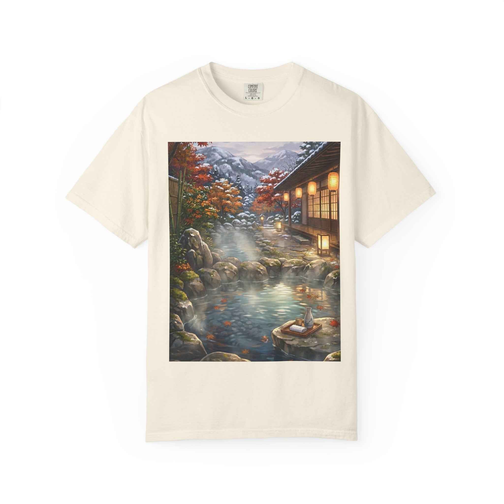 Anime Lofi Onsen Nightfall T-Shirt