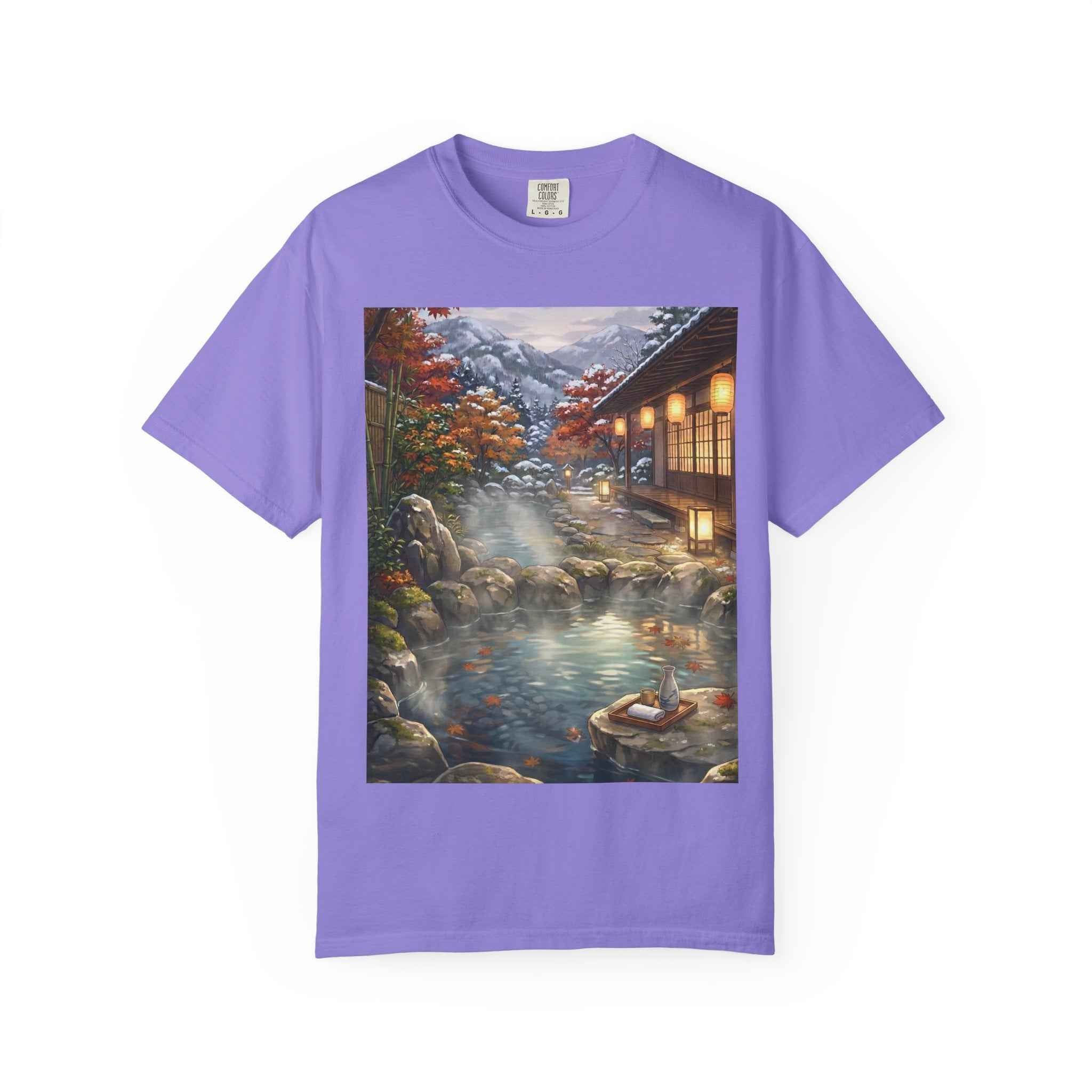 Anime Lofi Onsen Nightfall T-Shirt