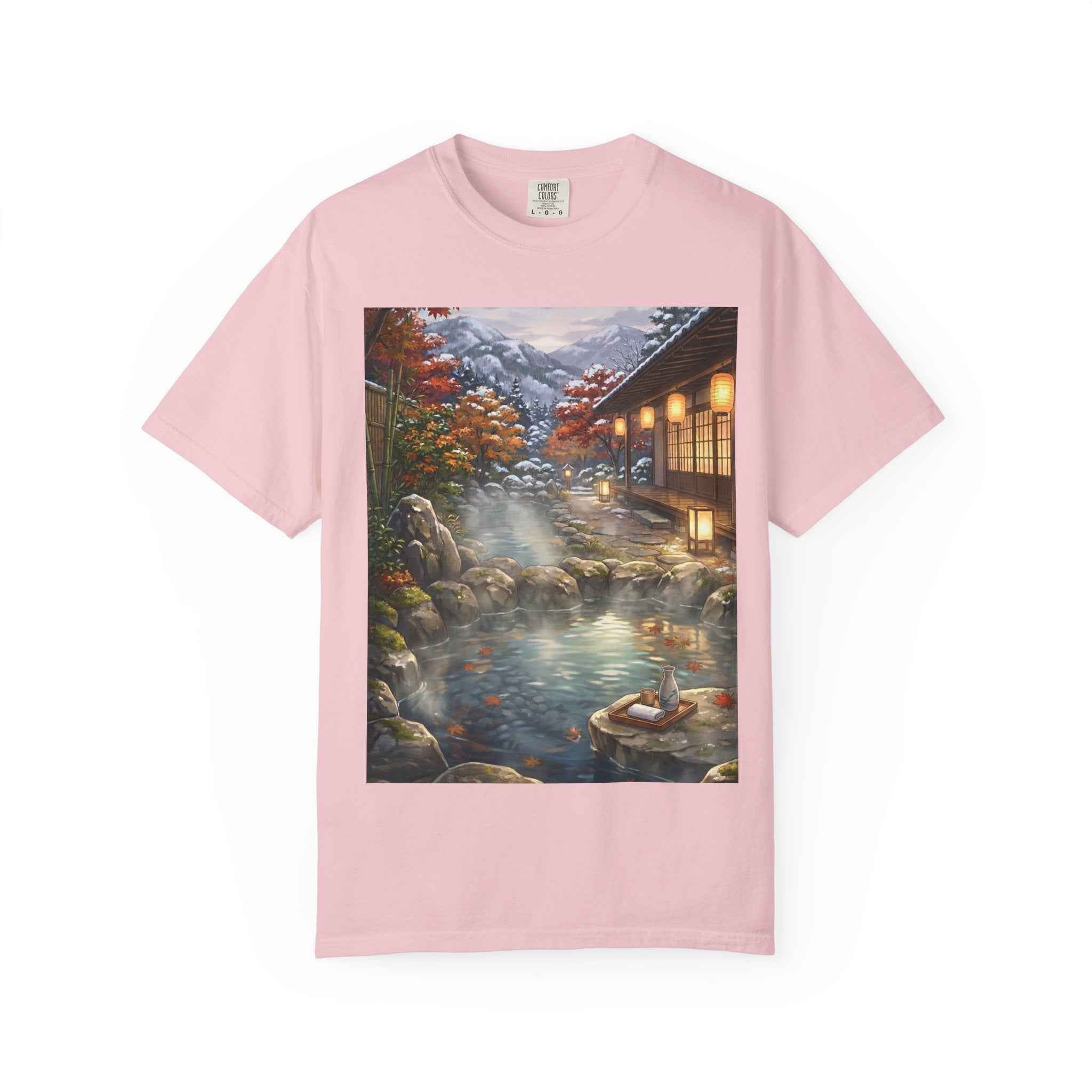 Anime Lofi Onsen Nightfall T-Shirt