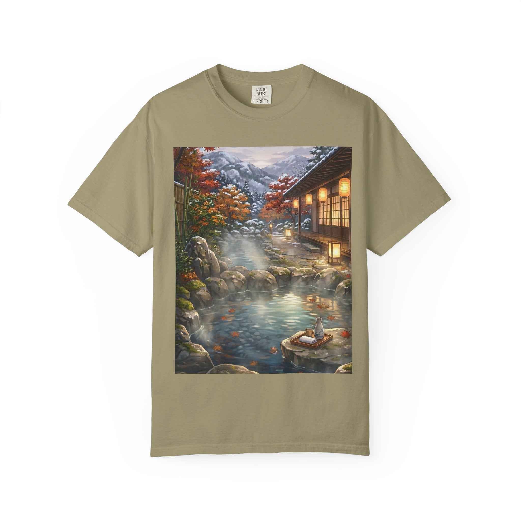 Anime Lofi Onsen Nightfall T-Shirt