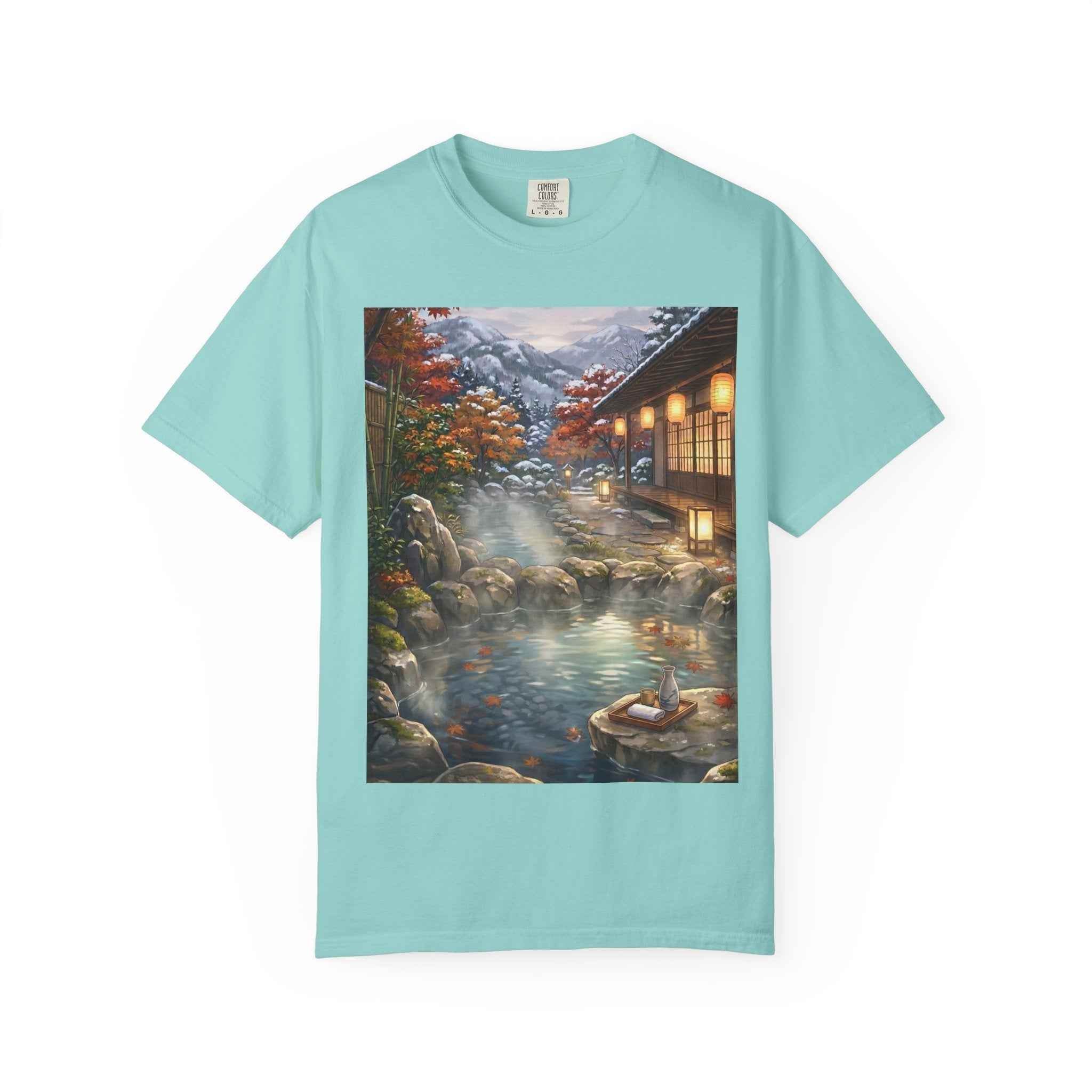Anime Lofi Onsen Nightfall T-Shirt