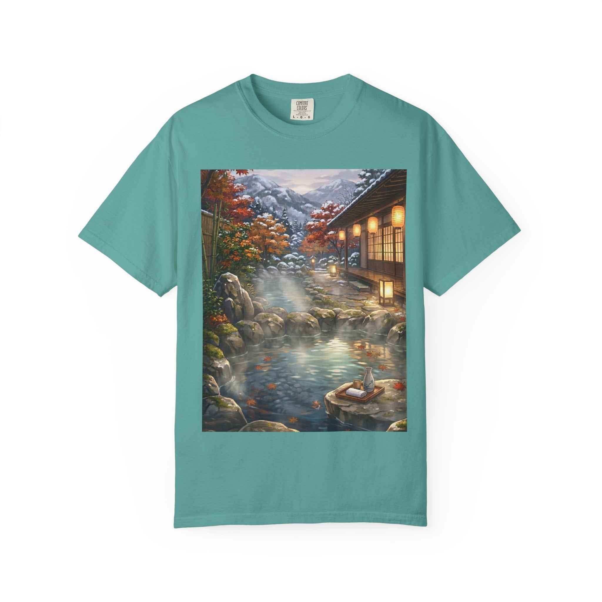 Anime Lofi Onsen Nightfall T-Shirt
