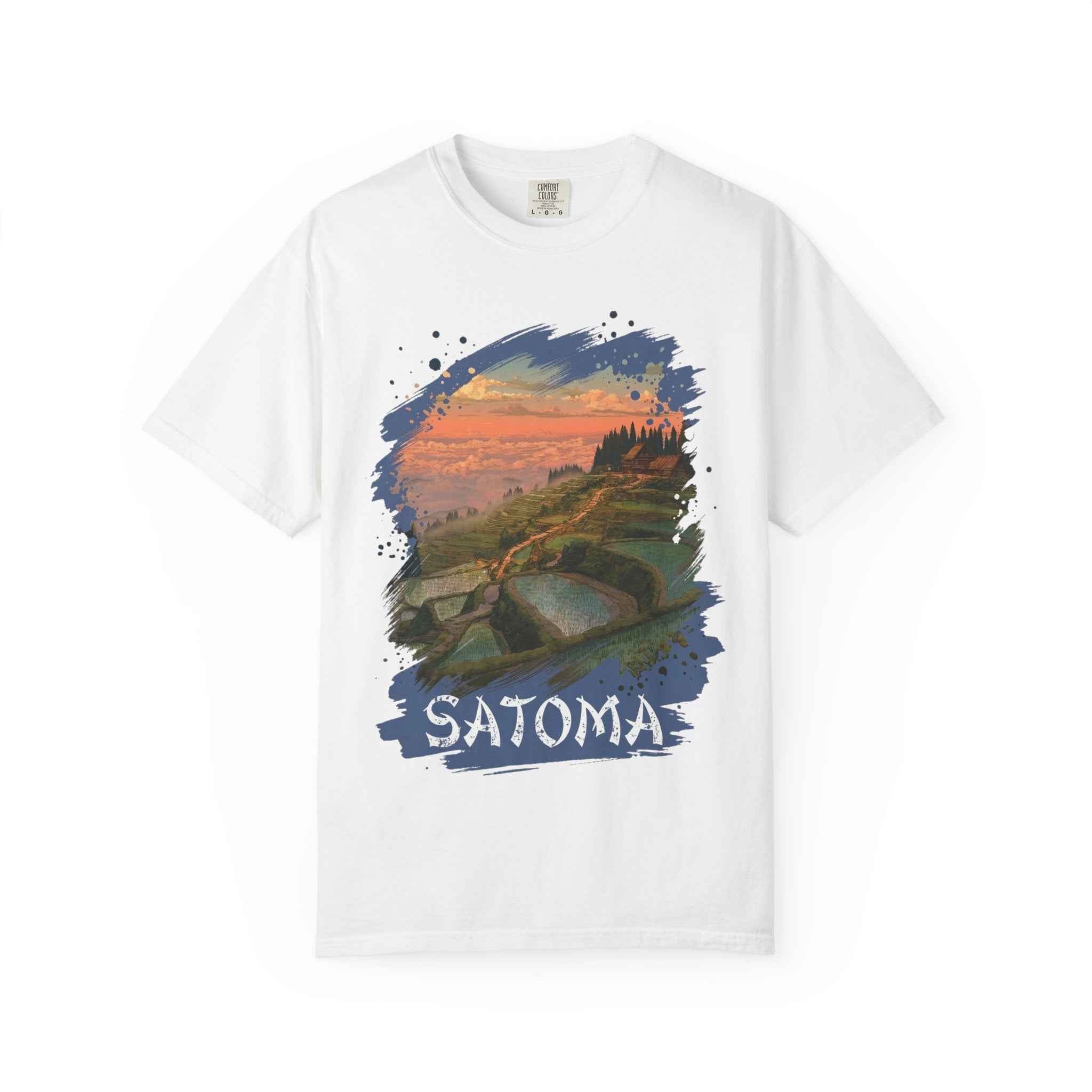 Anime Satoma Scenic T-Shirt, Vintage Landscape