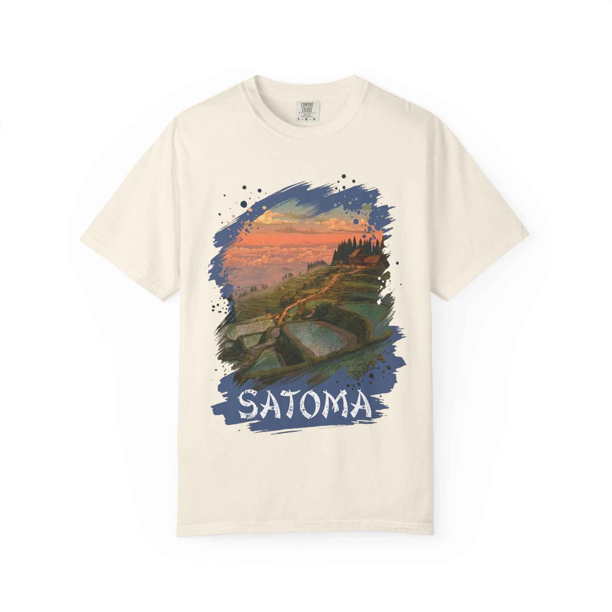 Anime Satoma Scenic T-Shirt, Vintage Landscape