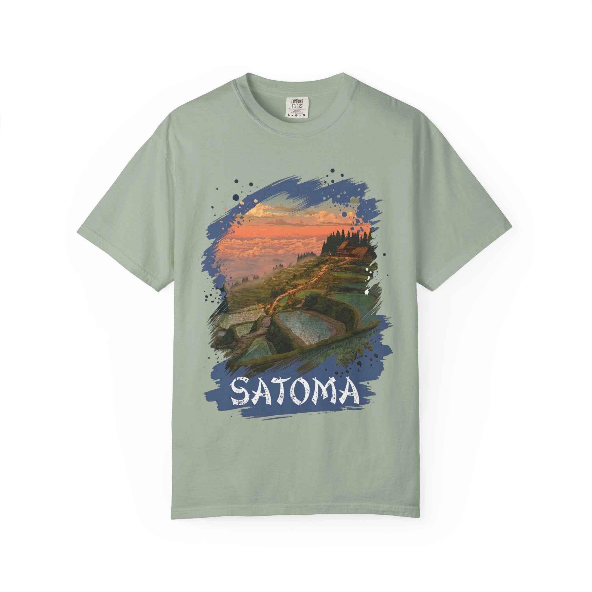 Anime Satoma Scenic T-Shirt, Vintage Landscape