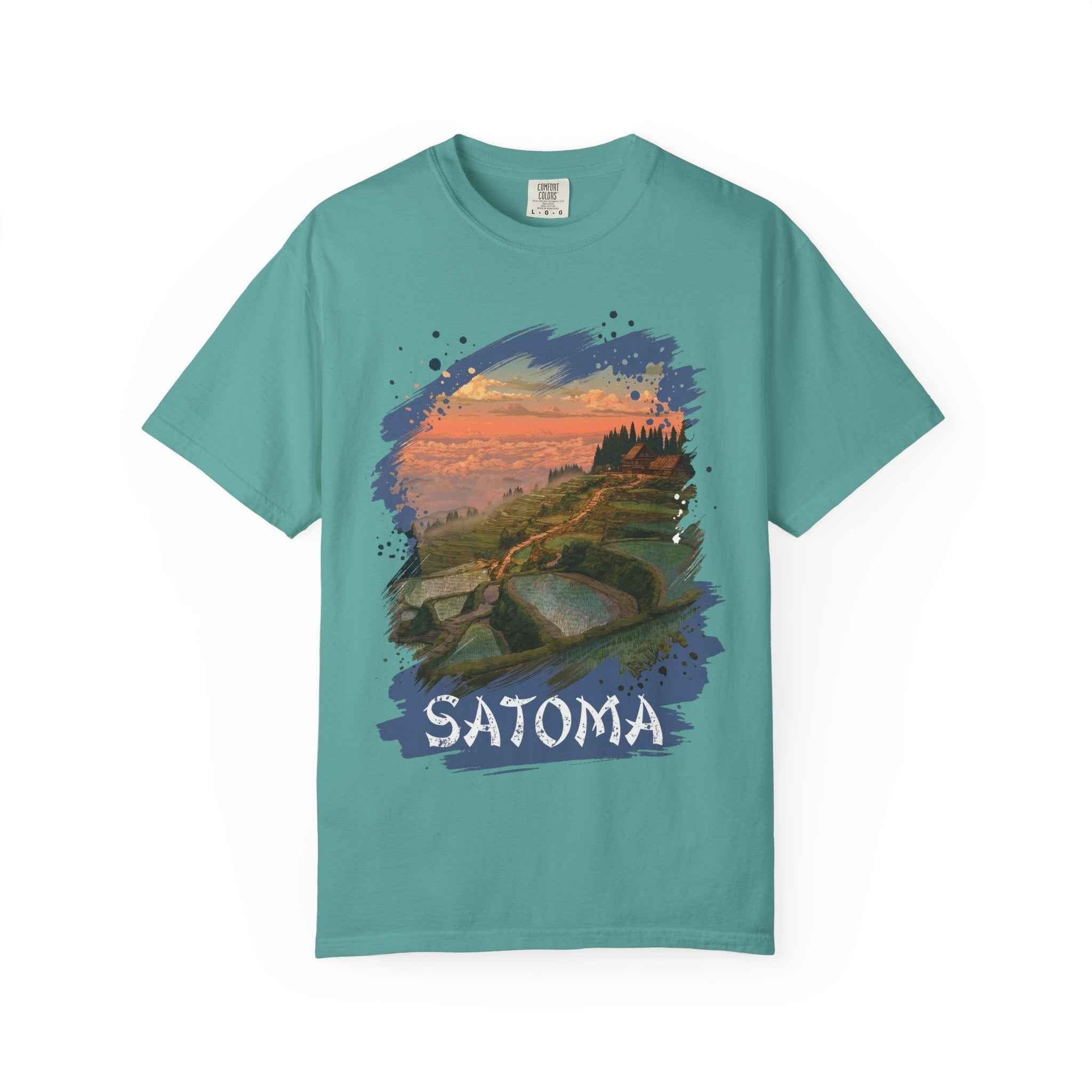 Anime Satoma Scenic T-Shirt, Vintage Landscape