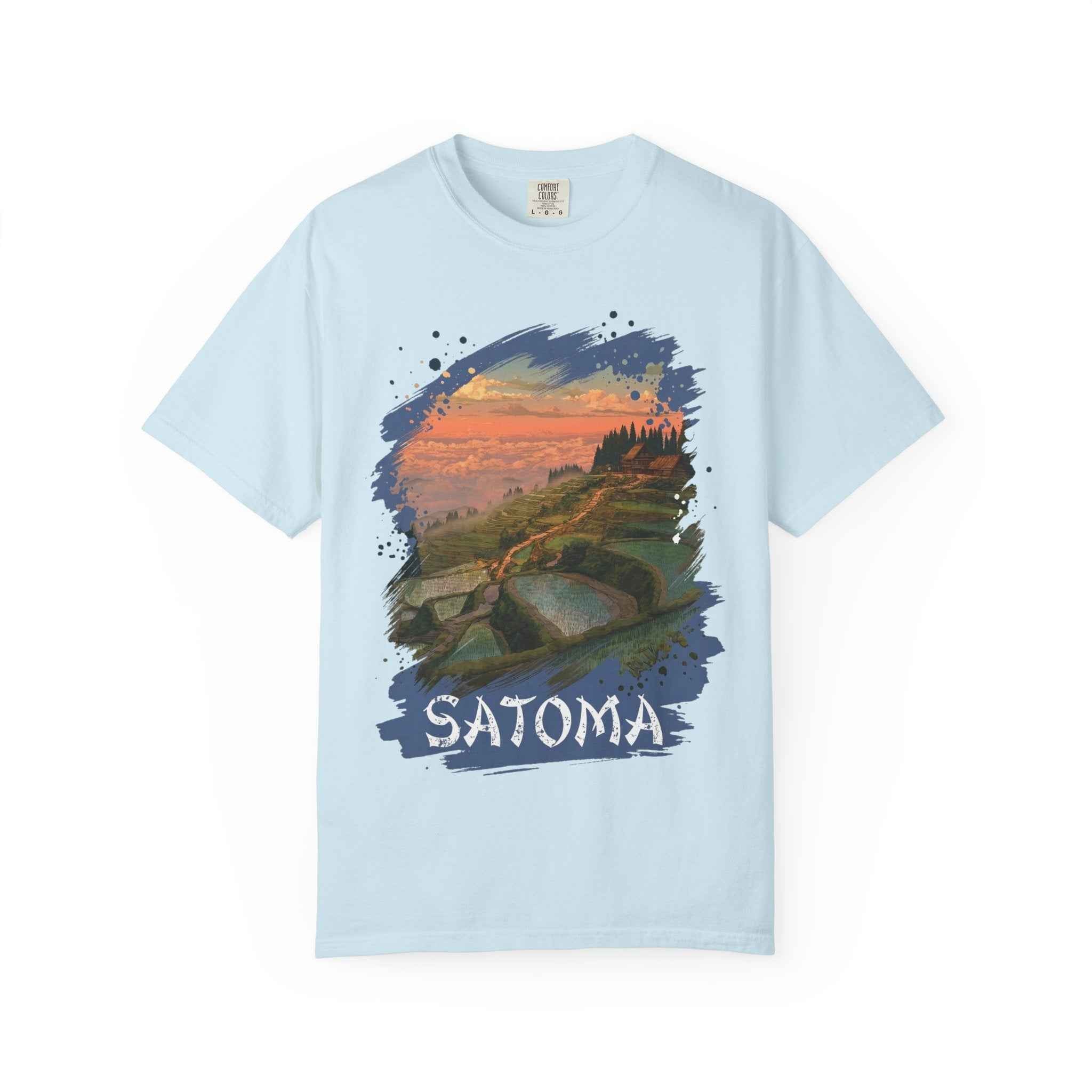 Anime Satoma Scenic T-Shirt, Vintage Landscape