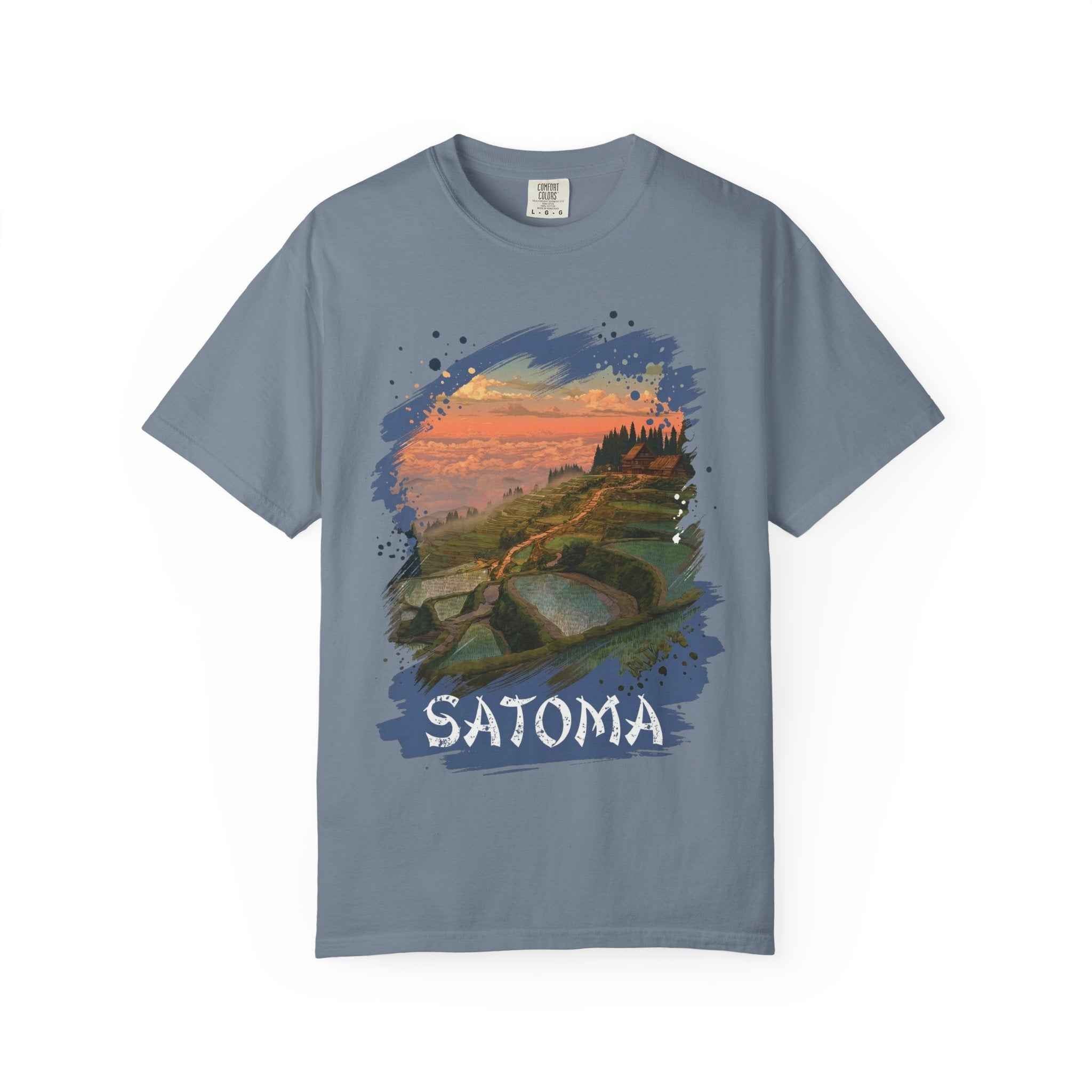 Anime Satoma Scenic T-Shirt, Vintage Landscape
