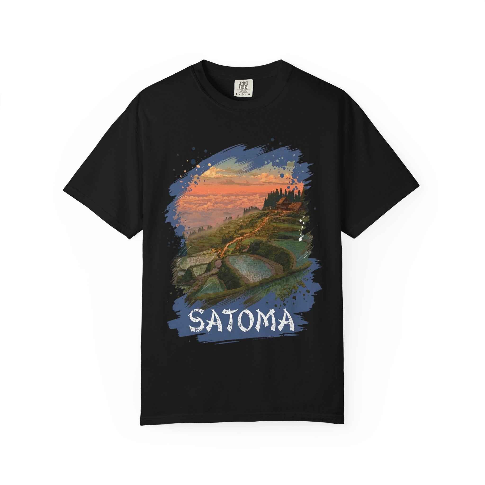 Anime Satoma Scenic T-Shirt, Vintage Landscape