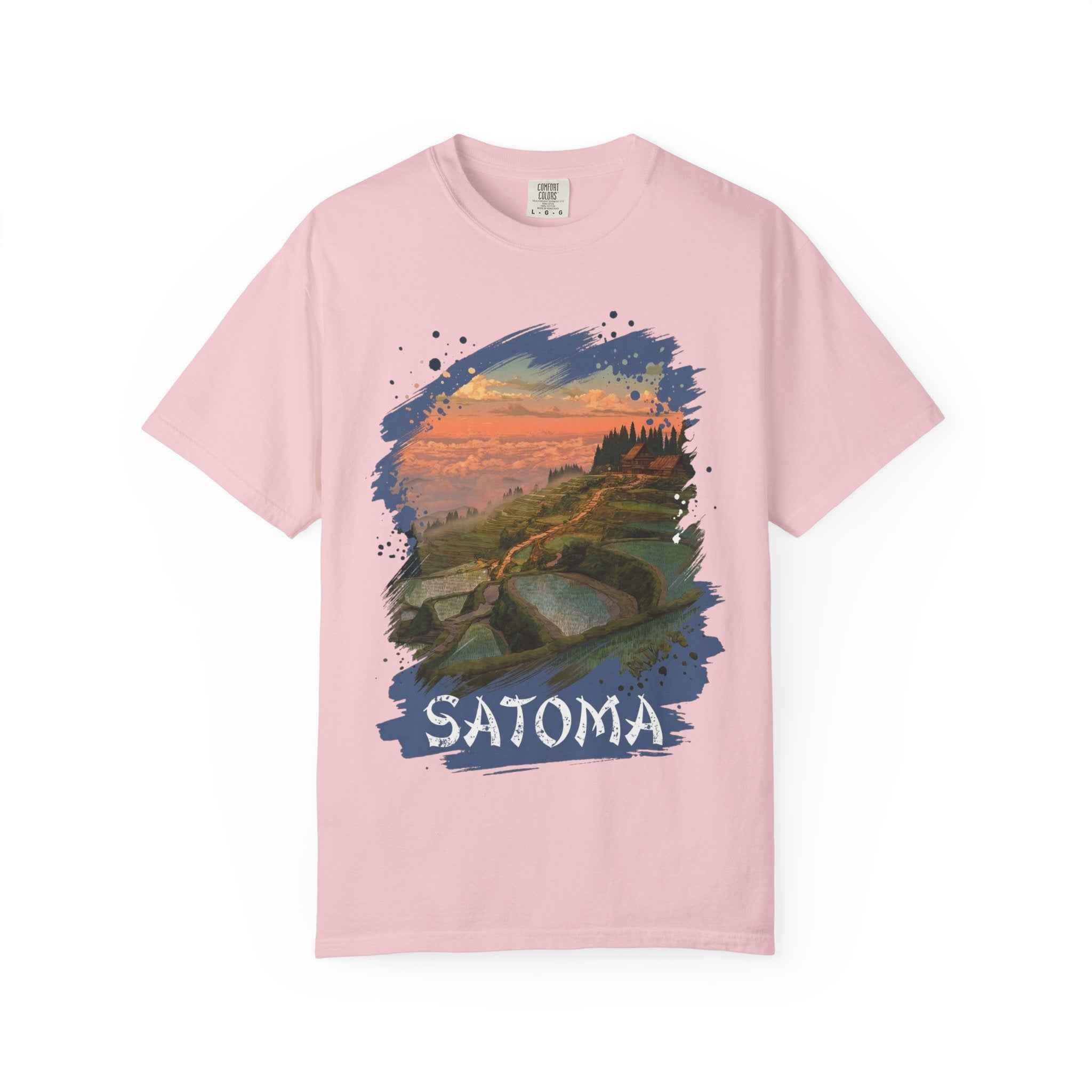 Anime Satoma Scenic T-Shirt, Vintage Landscape