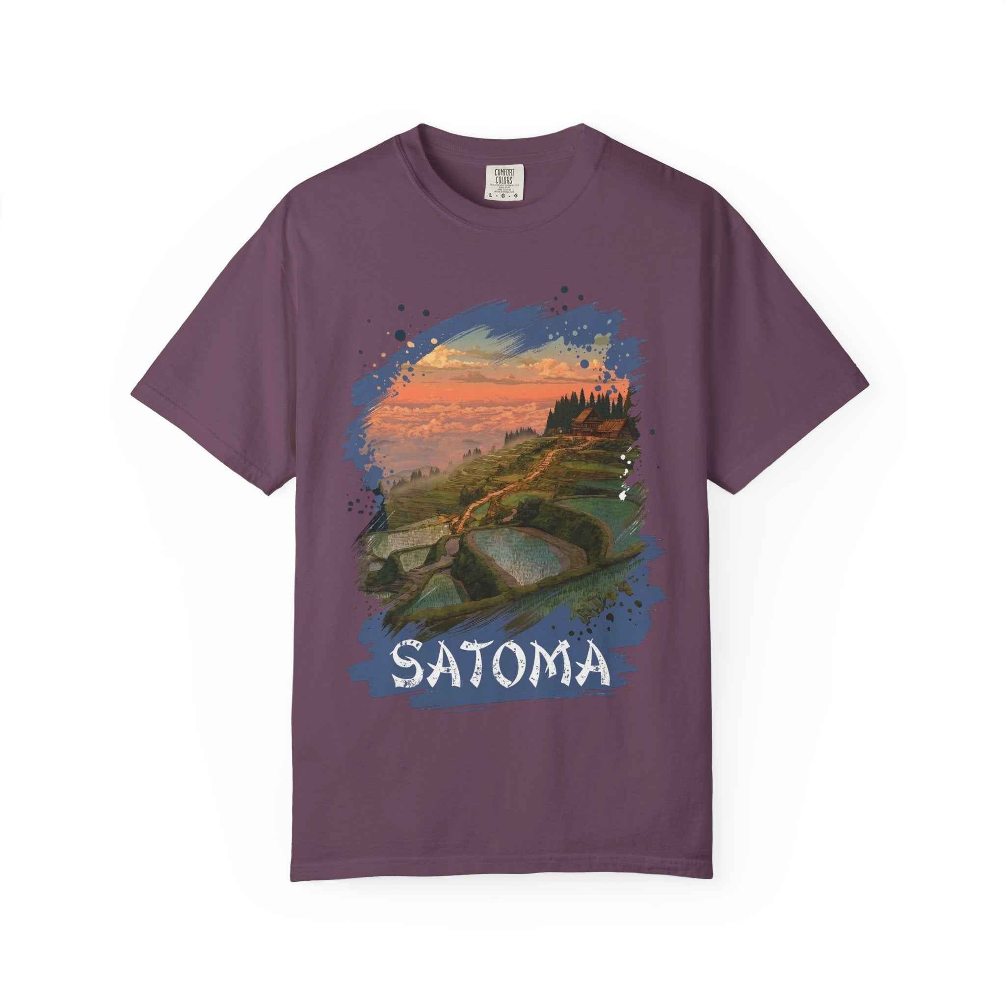 Anime Satoma Scenic T-Shirt, Vintage Landscape