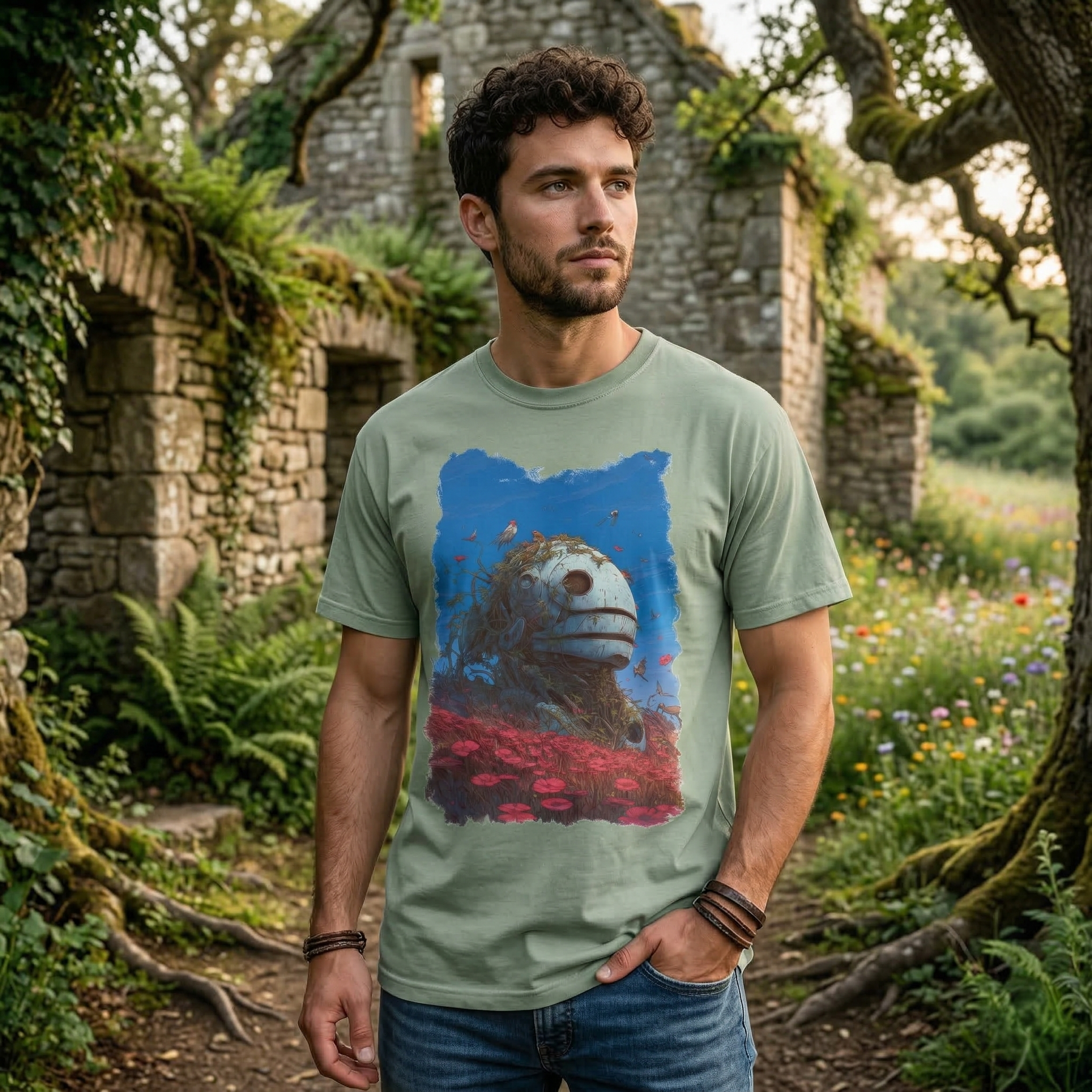 Anime gundam Mecha Inspired T shirt