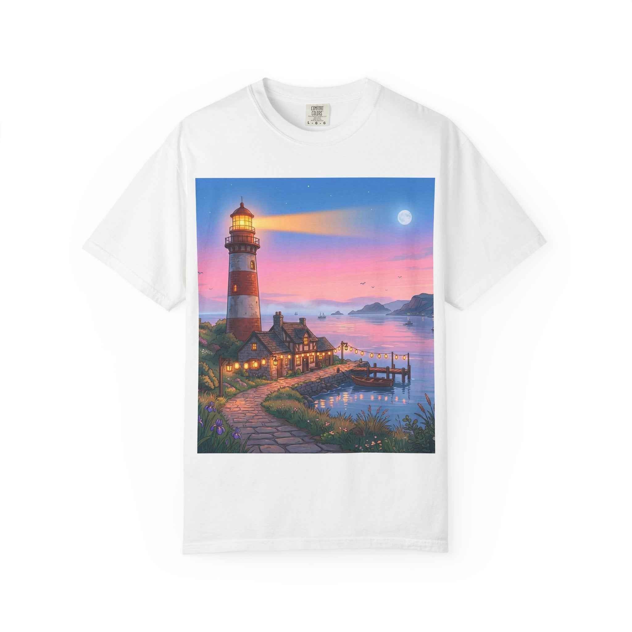 Anime lofi Lighthouse Sunset T-Shirt