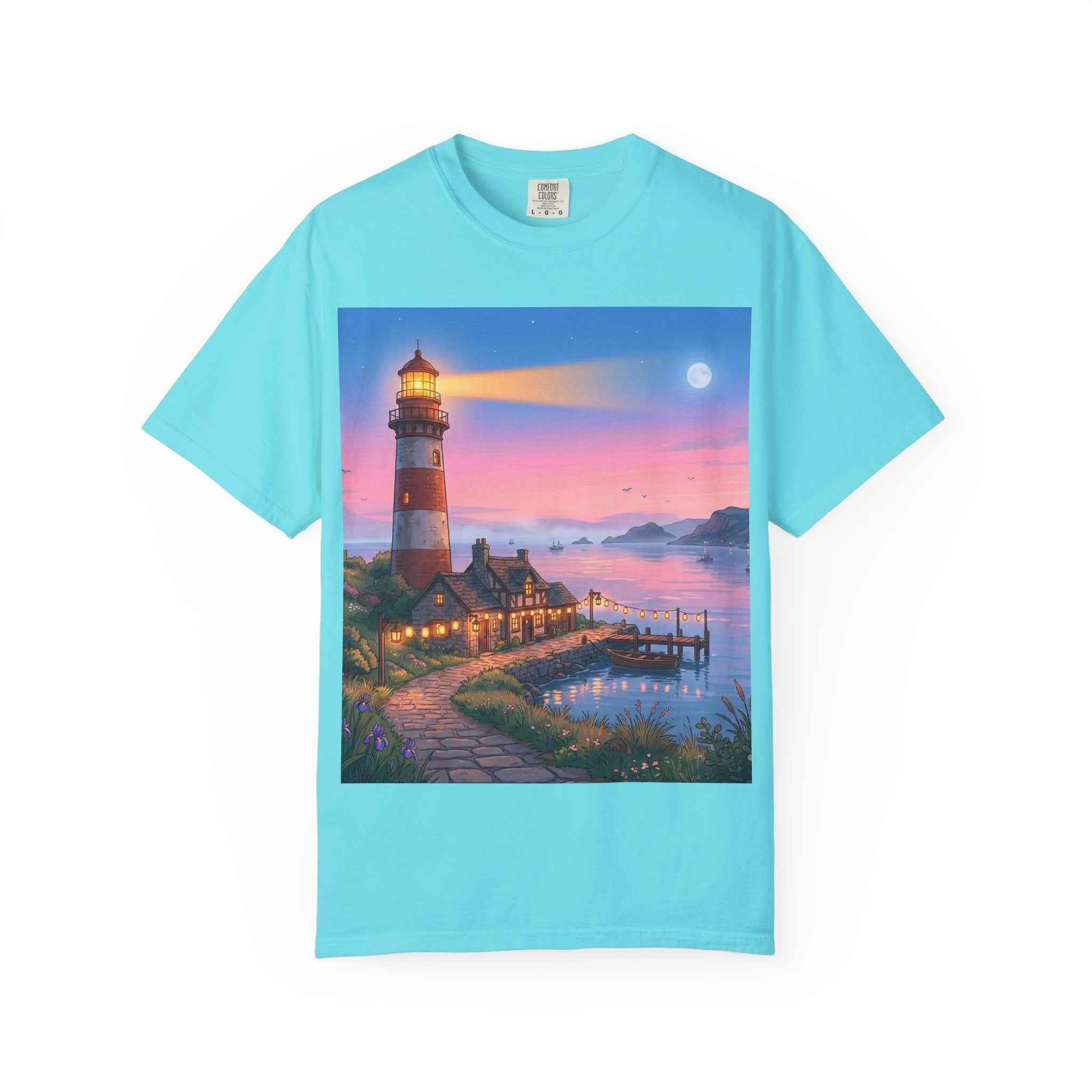 Anime lofi Lighthouse Sunset T-Shirt