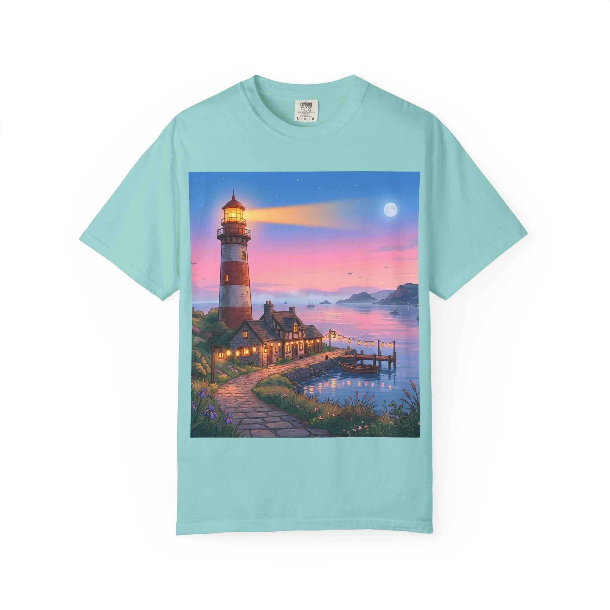 Anime lofi Lighthouse Sunset T-Shirt