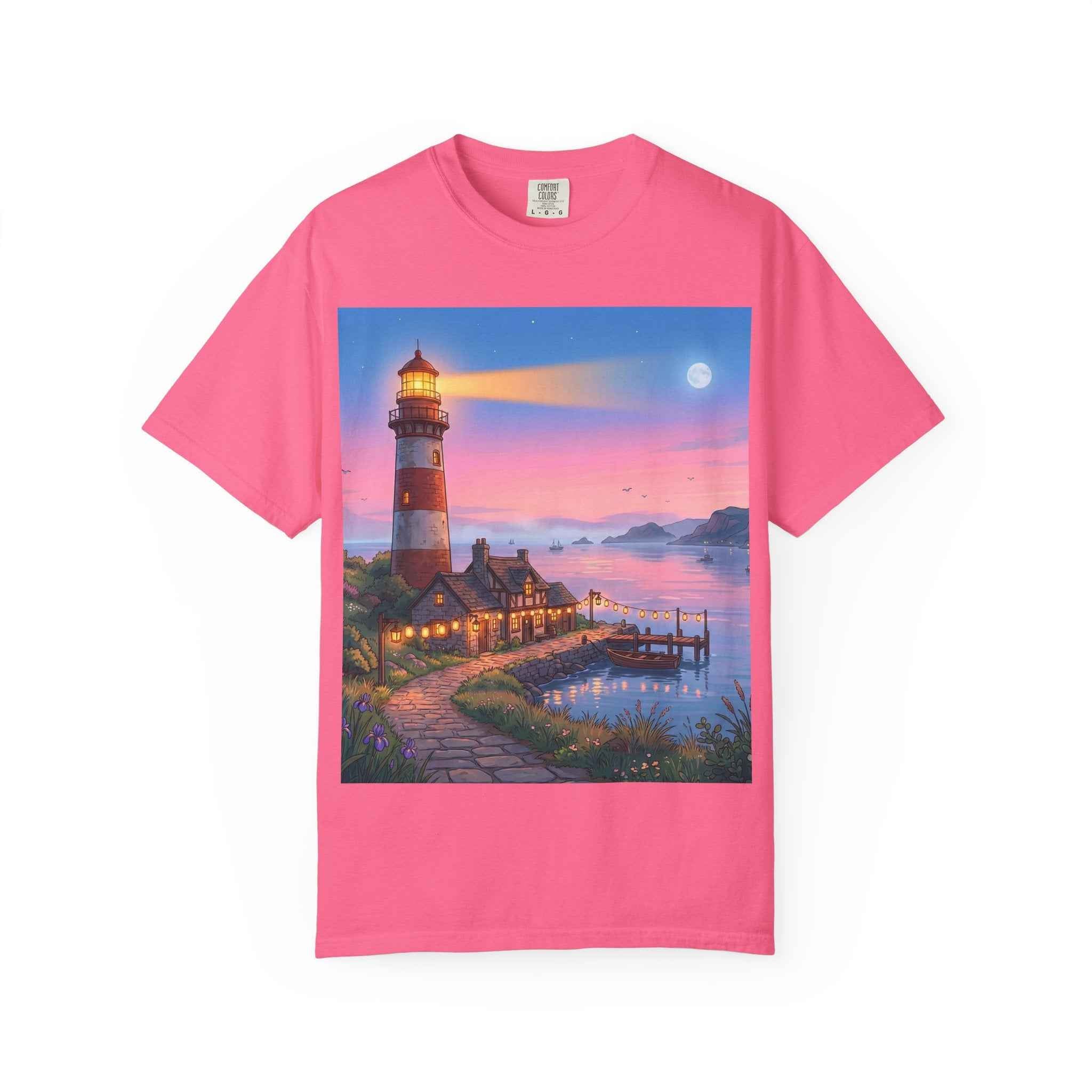 Anime lofi Lighthouse Sunset T-Shirt