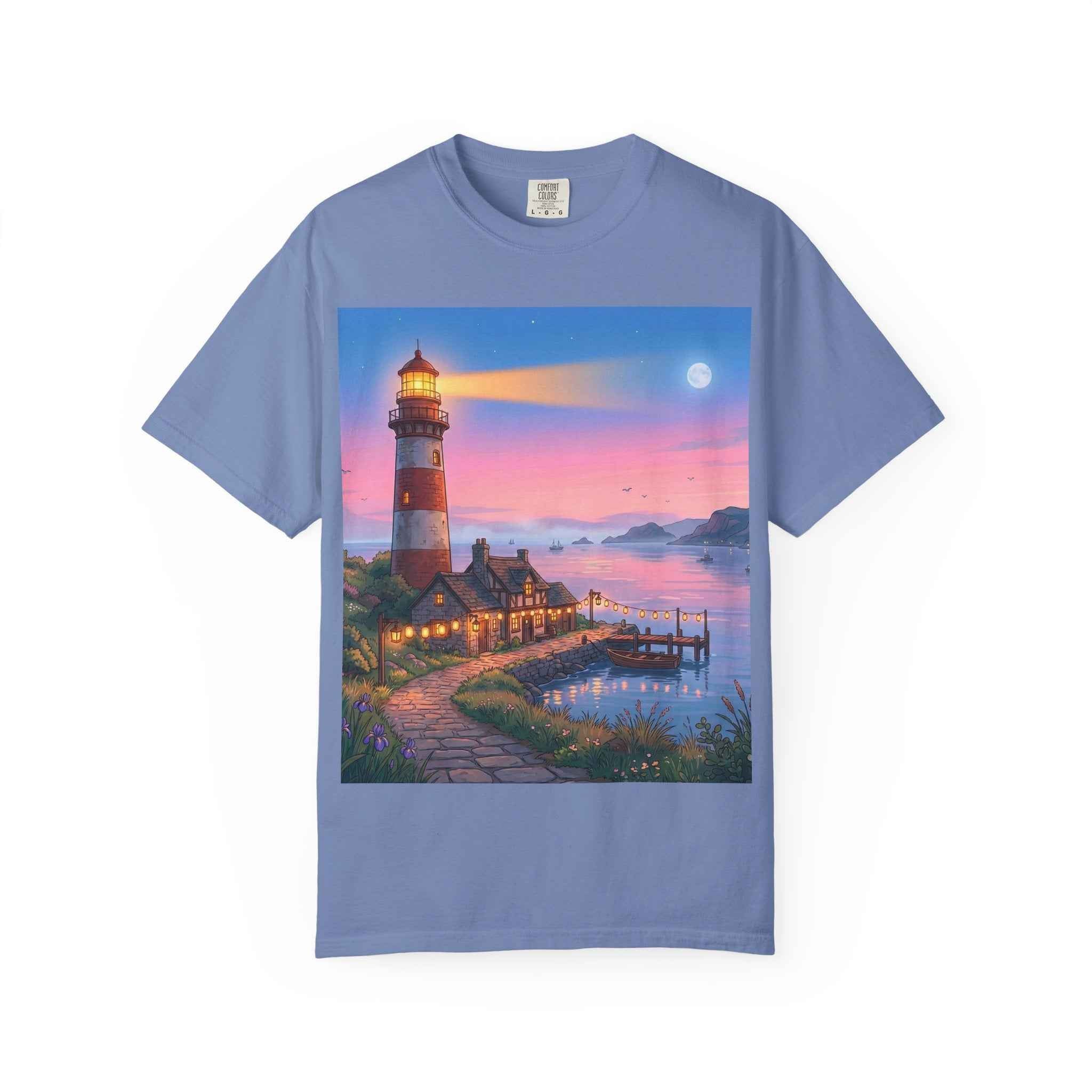 Anime lofi Lighthouse Sunset T-Shirt