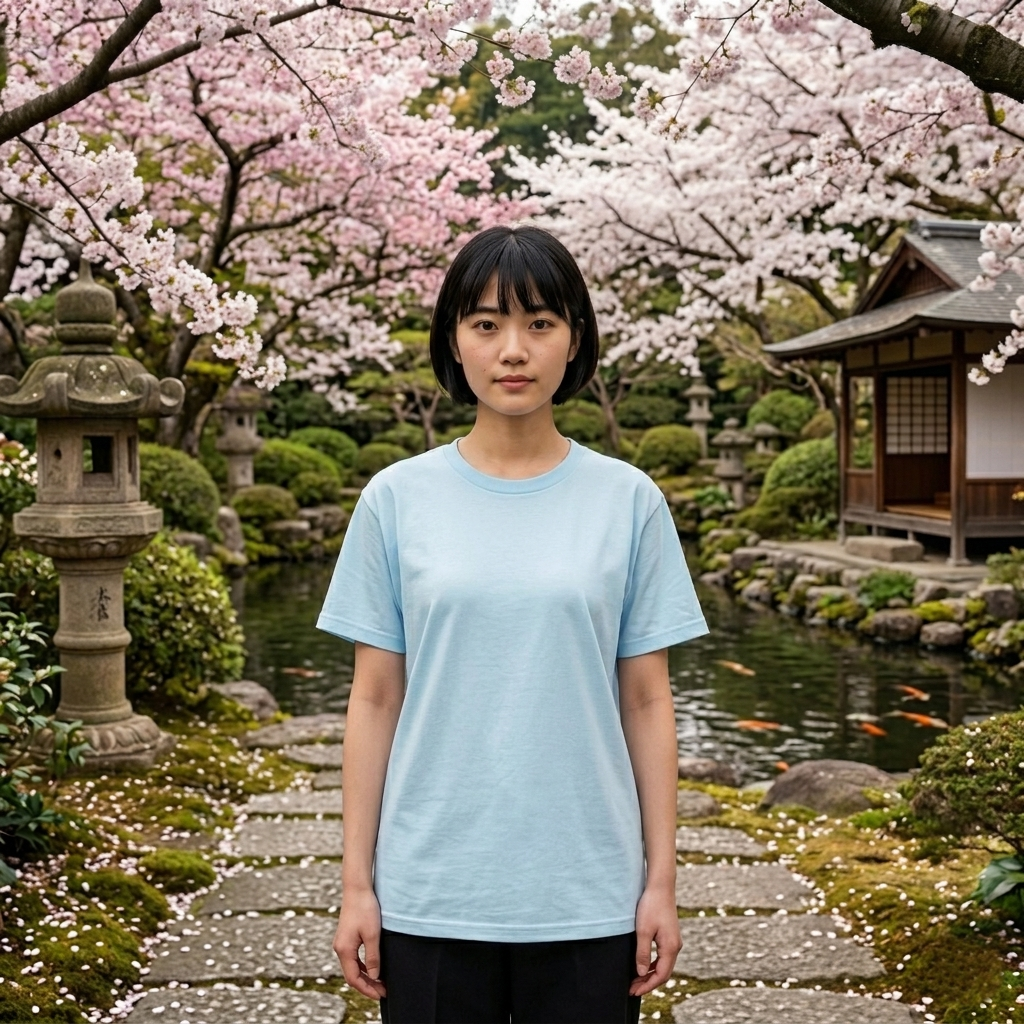 Cherry Blossoms T-Shirt, Japanese Sakura Floral - Nostalgia Node
