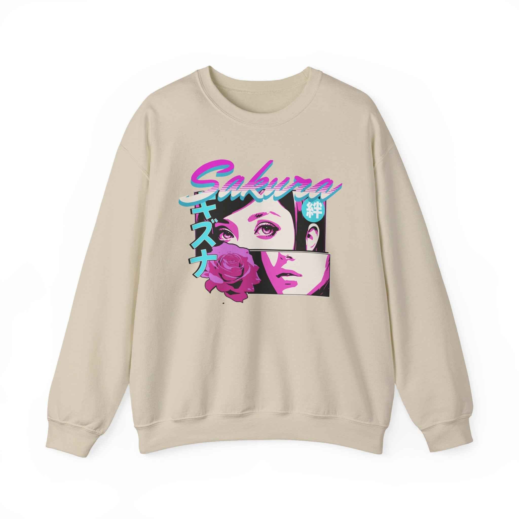 Japanese Sakura Anime Sweatshirt - Retro Crewneck Design