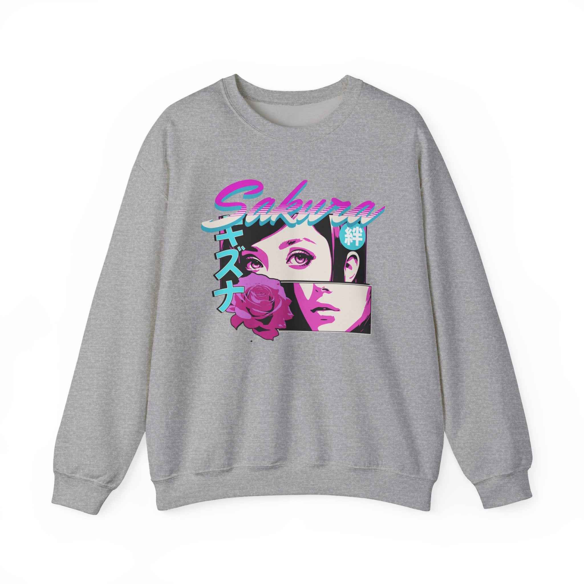 Japanese Sakura Anime Sweatshirt - Retro Crewneck Design