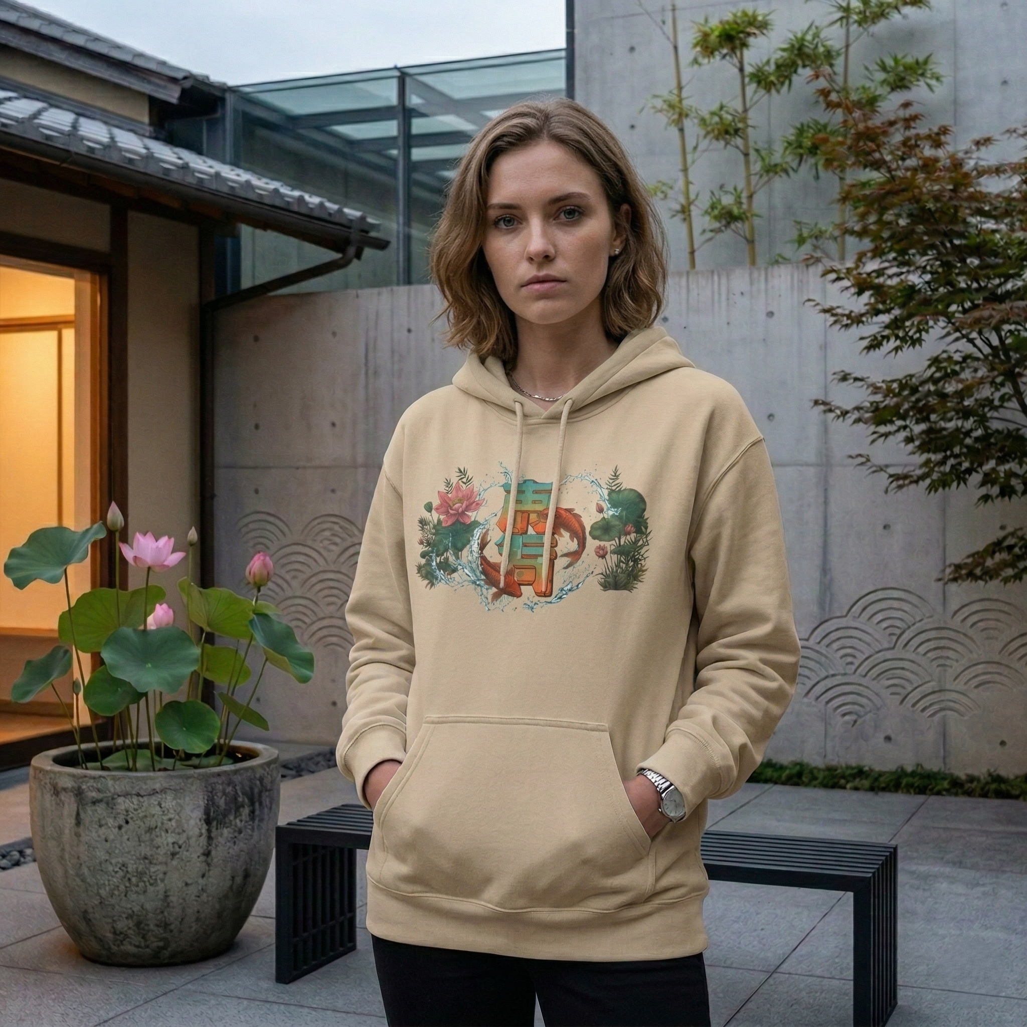 Japanese Streetwear Style Koi Hoodie