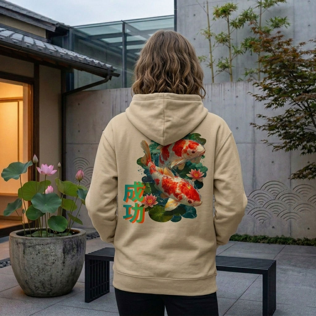 Japanese Streetwear Style Koi Hoodie