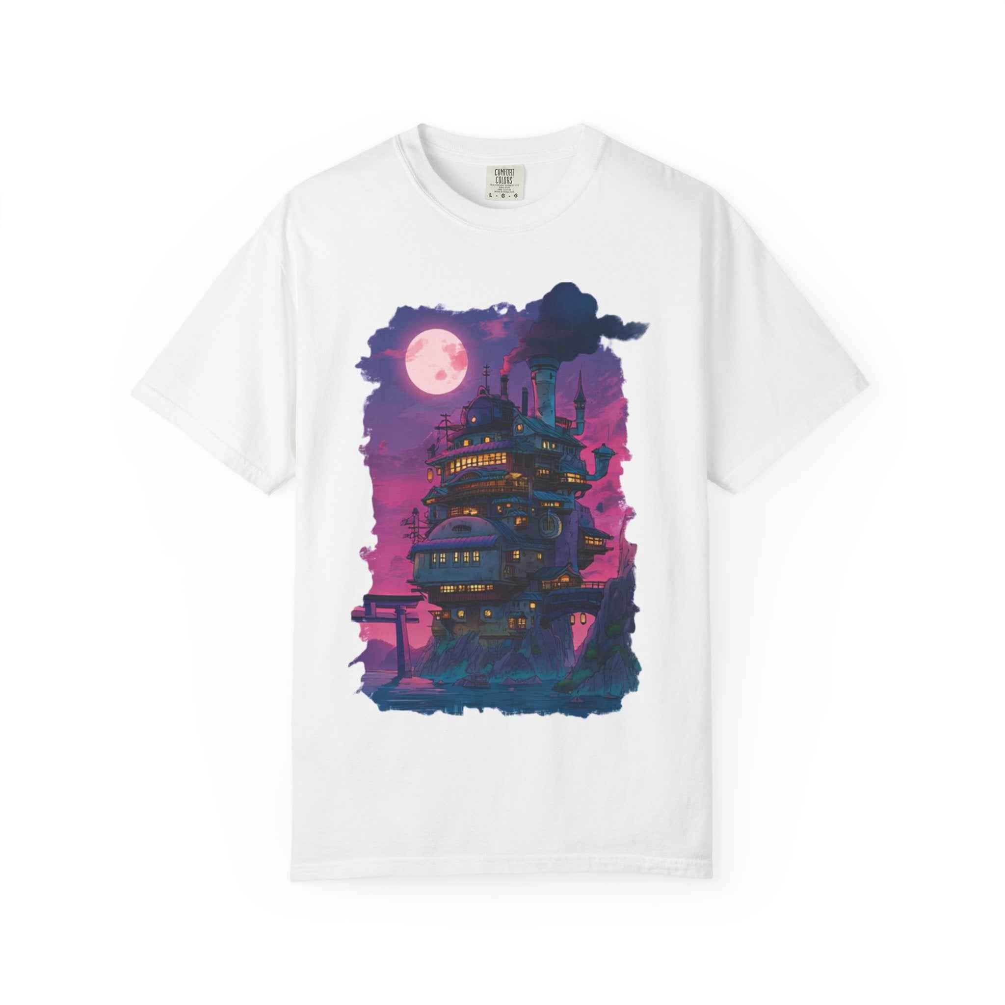 Studio Ghibli Inspired Moving Castle T-Shirt — Moonlit Fantasy