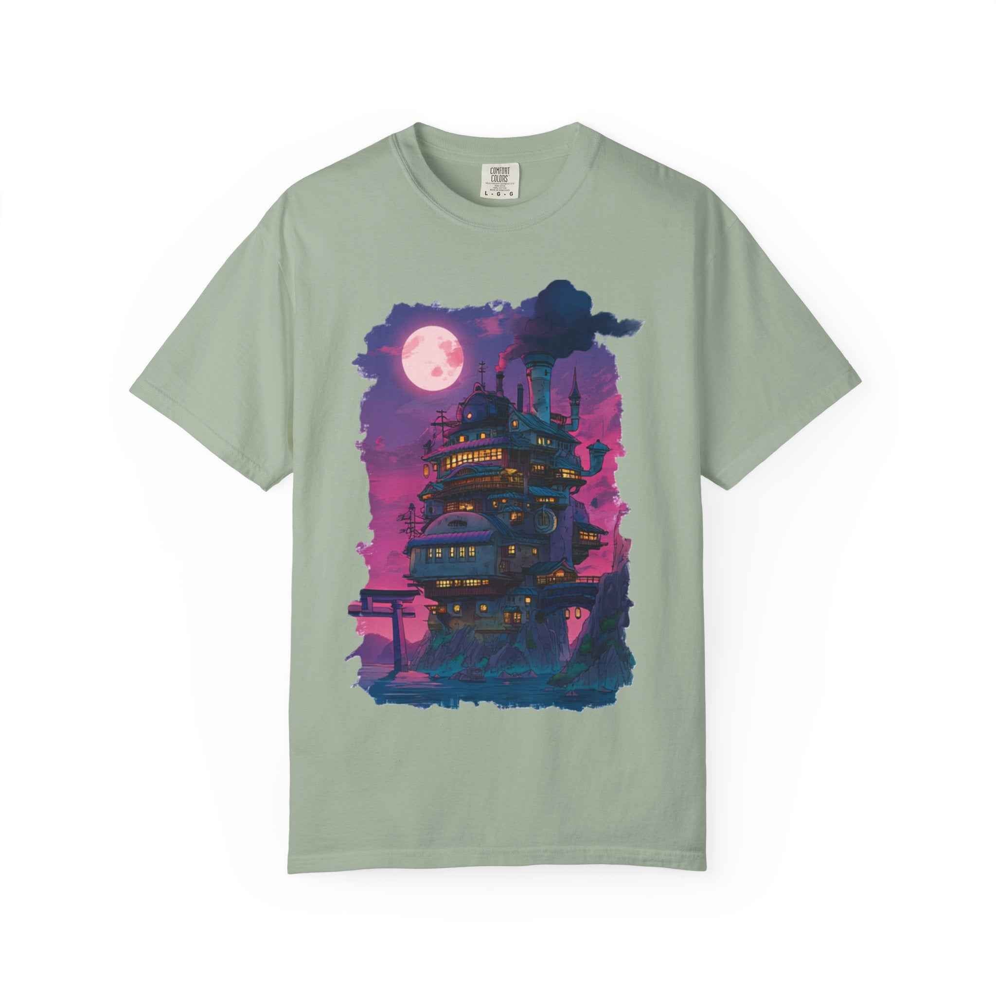 Studio Ghibli Inspired Moving Castle T-Shirt — Moonlit Fantasy