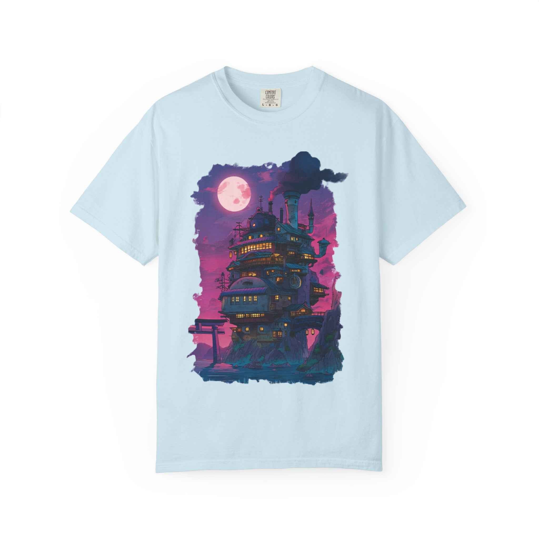 Studio Ghibli Inspired Moving Castle T-Shirt — Moonlit Fantasy