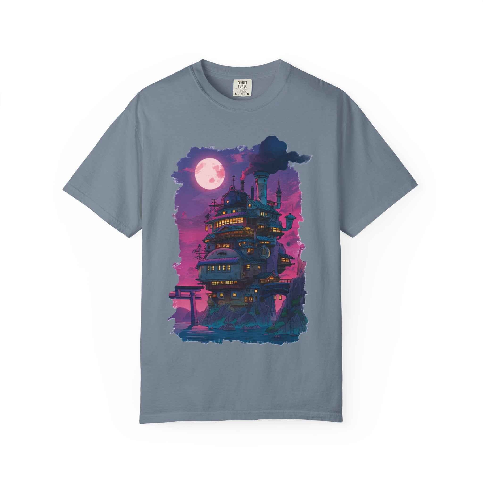 Studio Ghibli Inspired Moving Castle T-Shirt — Moonlit Fantasy