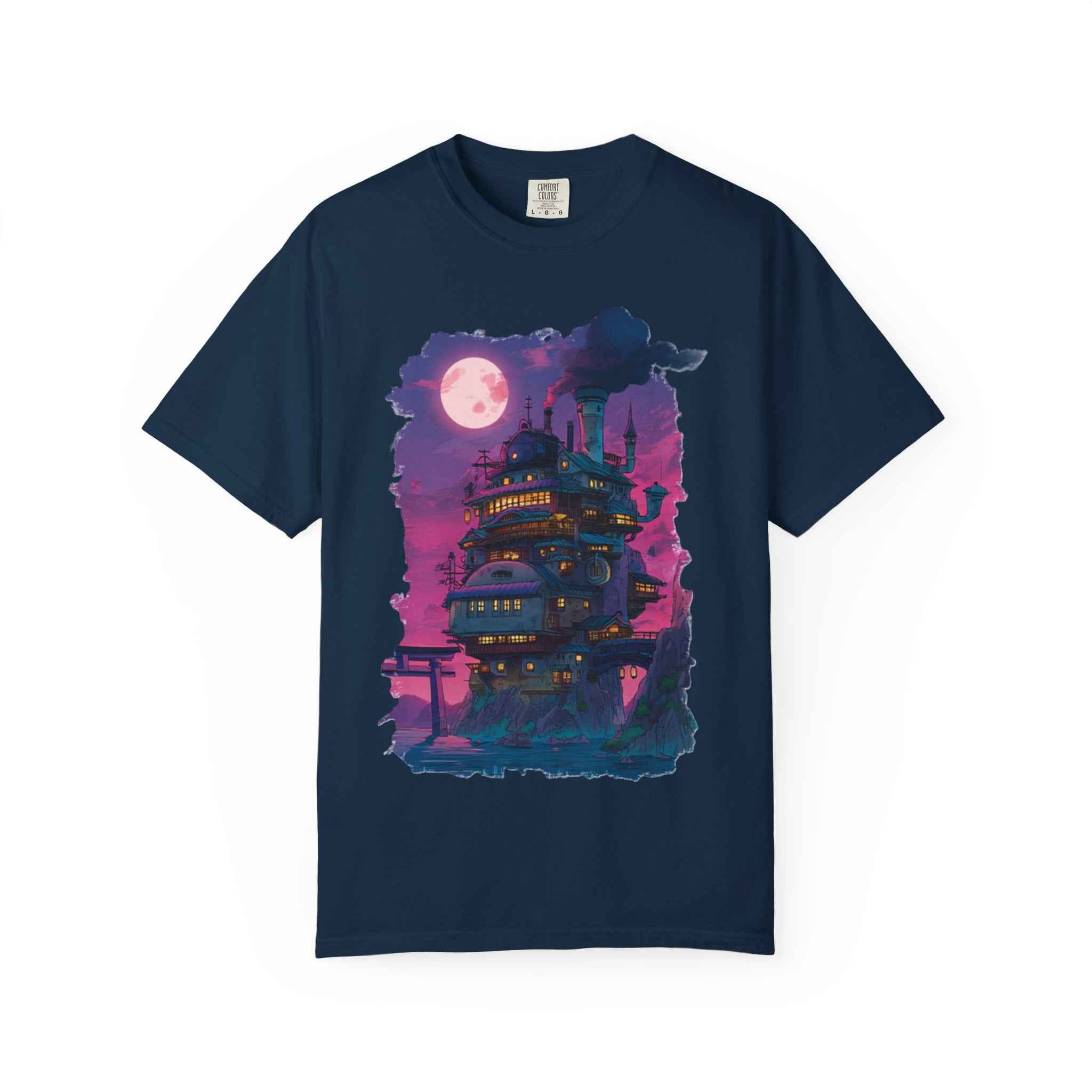 Studio Ghibli Inspired Moving Castle T-Shirt — Moonlit Fantasy