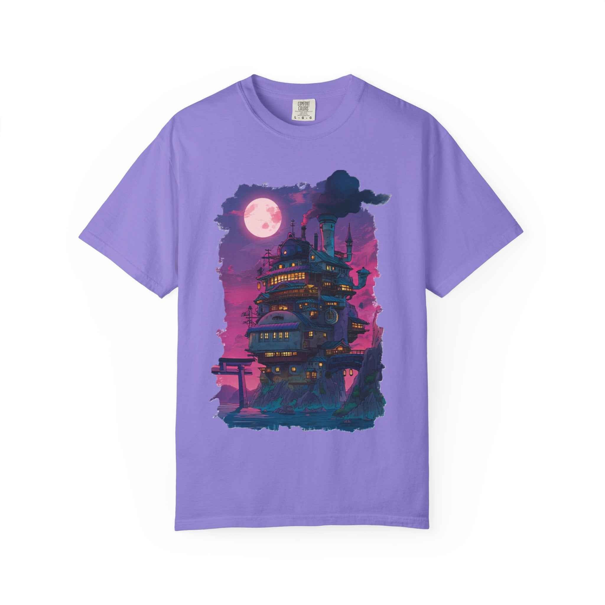 Studio Ghibli Inspired Moving Castle T-Shirt — Moonlit Fantasy