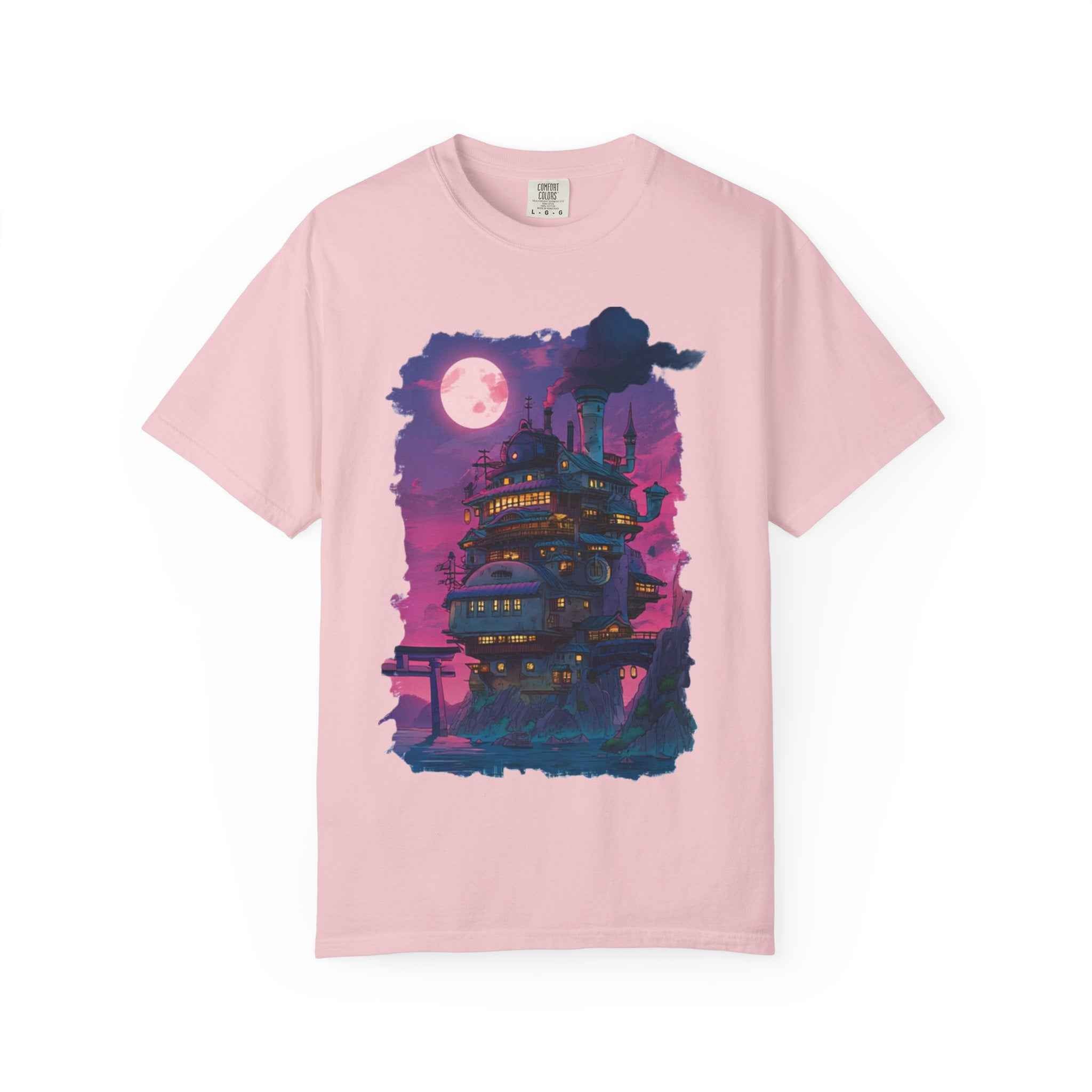 Studio Ghibli Inspired Moving Castle T-Shirt — Moonlit Fantasy