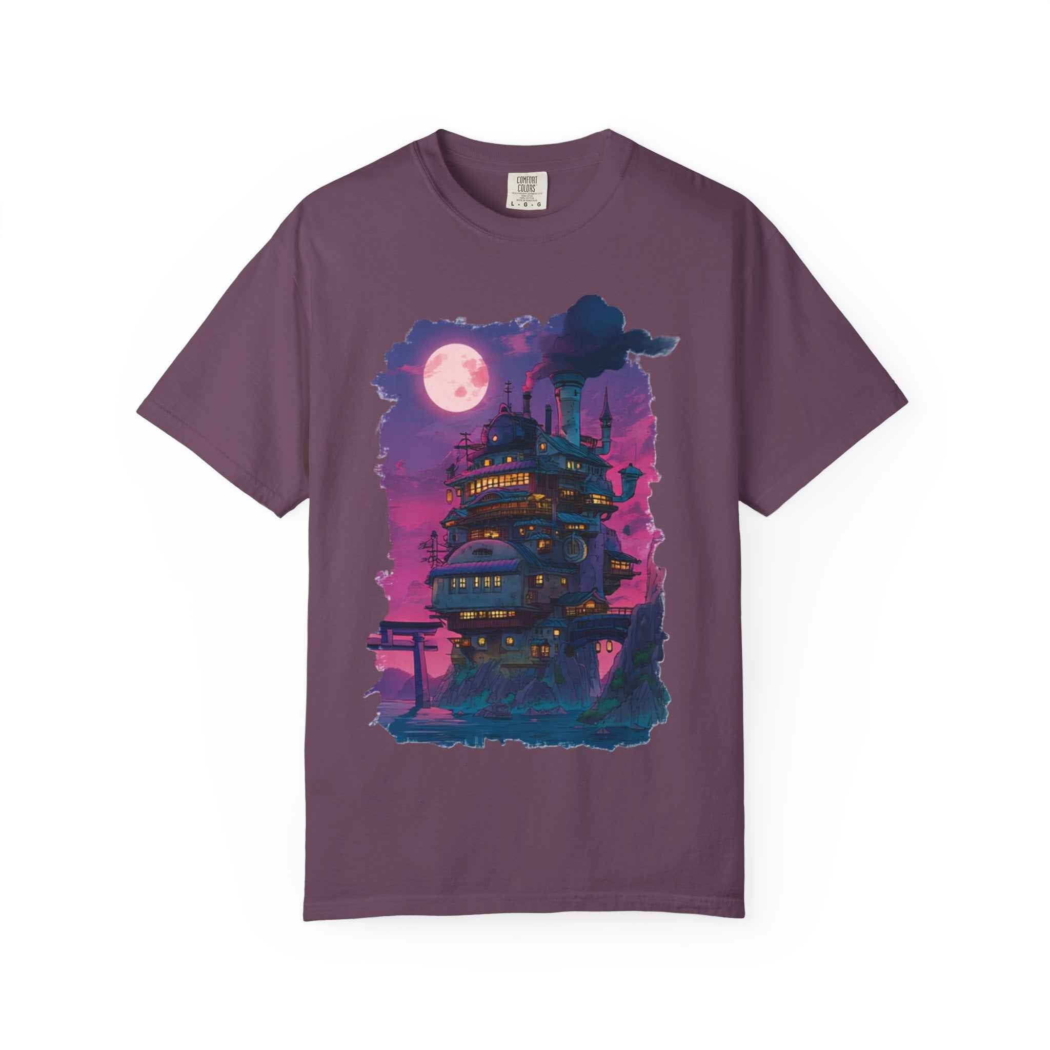 Studio Ghibli Inspired Moving Castle T-Shirt — Moonlit Fantasy