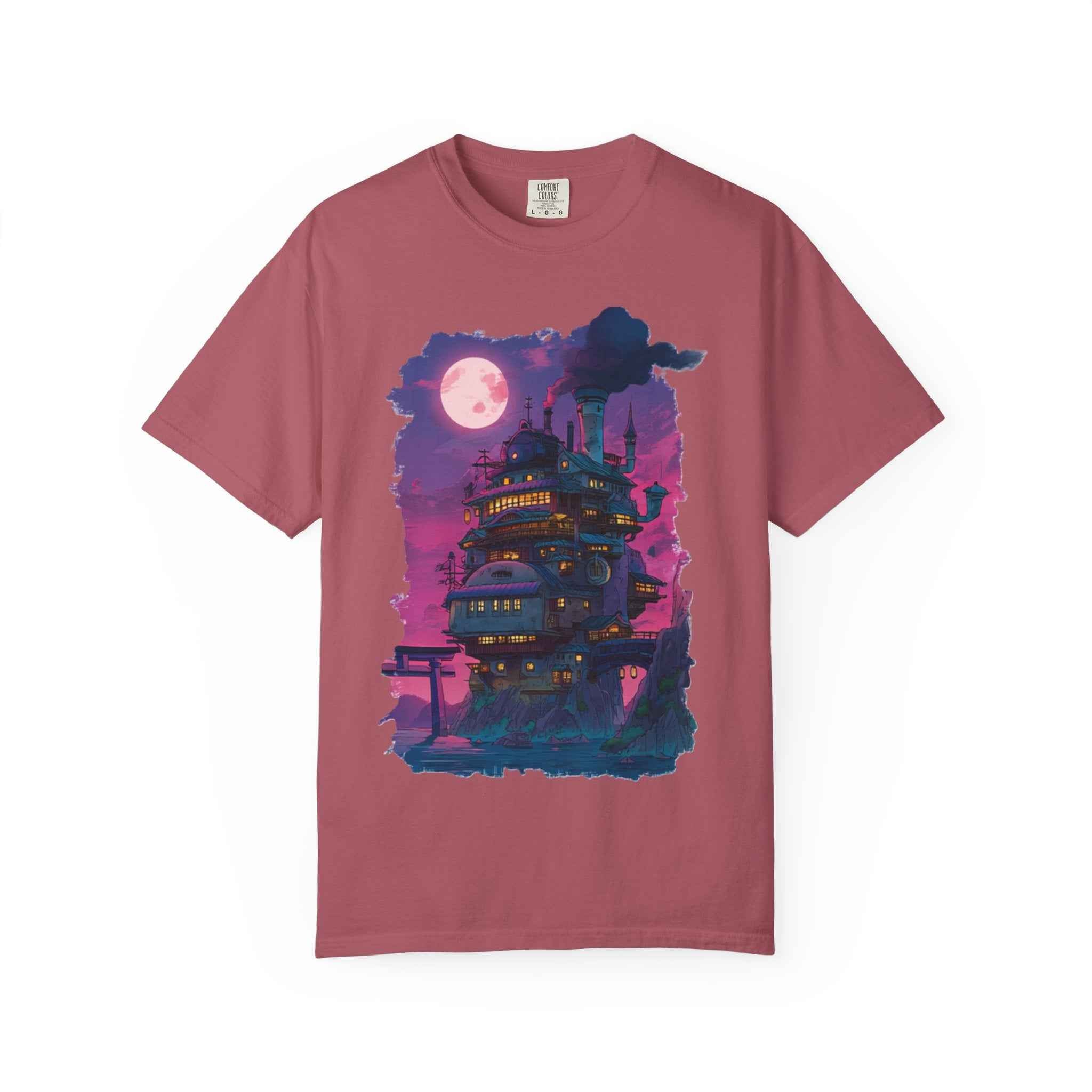 Studio Ghibli Inspired Moving Castle T-Shirt — Moonlit Fantasy